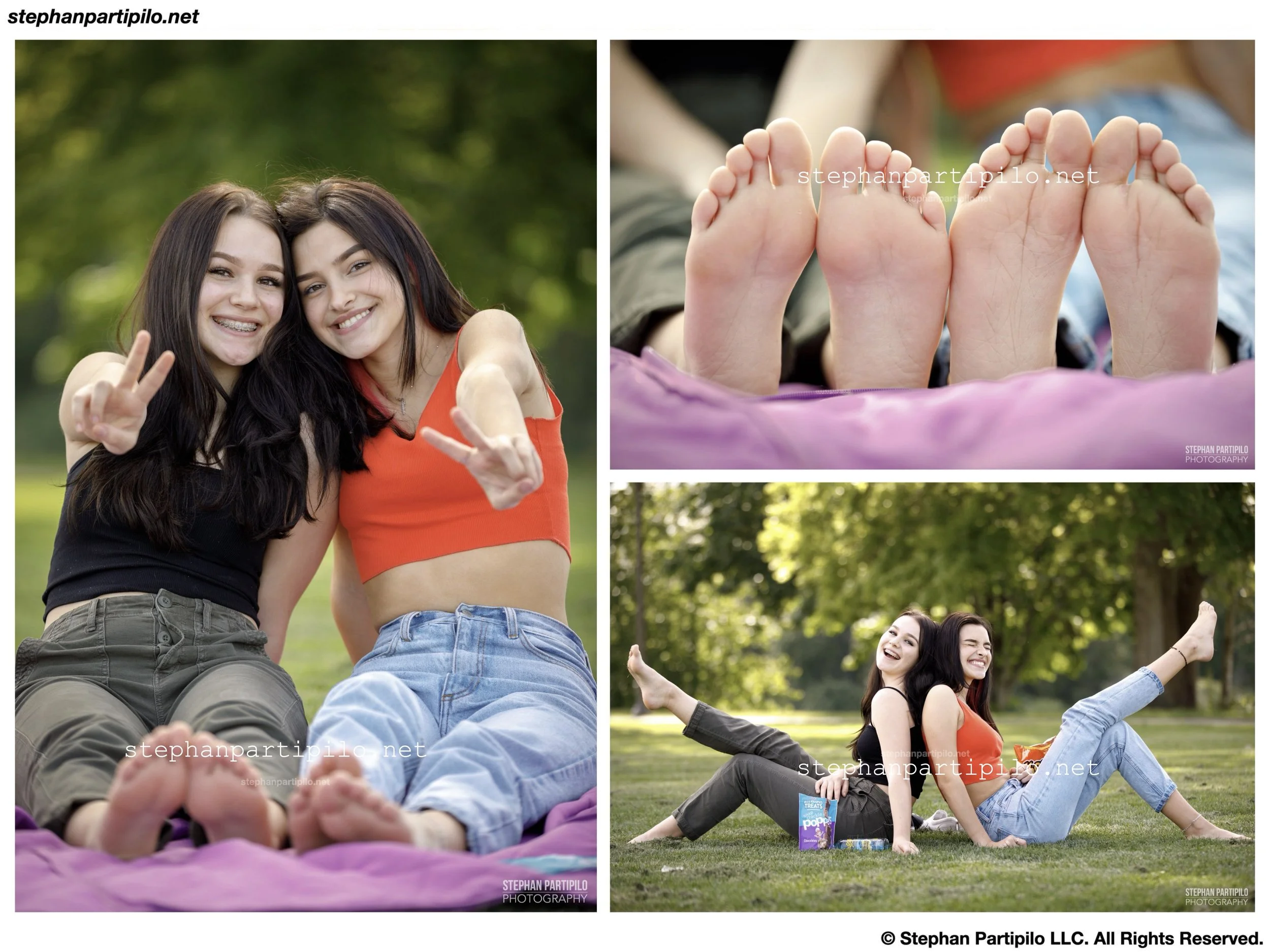 Two High School Teens Having Fun Photographed Barefoot By Stephan Partipilo