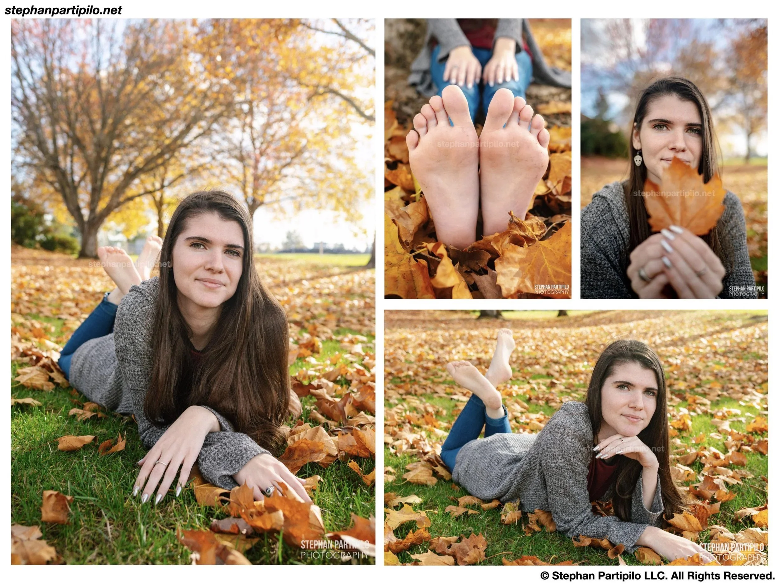 High School Senior Photographed Barefoot By Stephan Partipilo During Autumn Fall