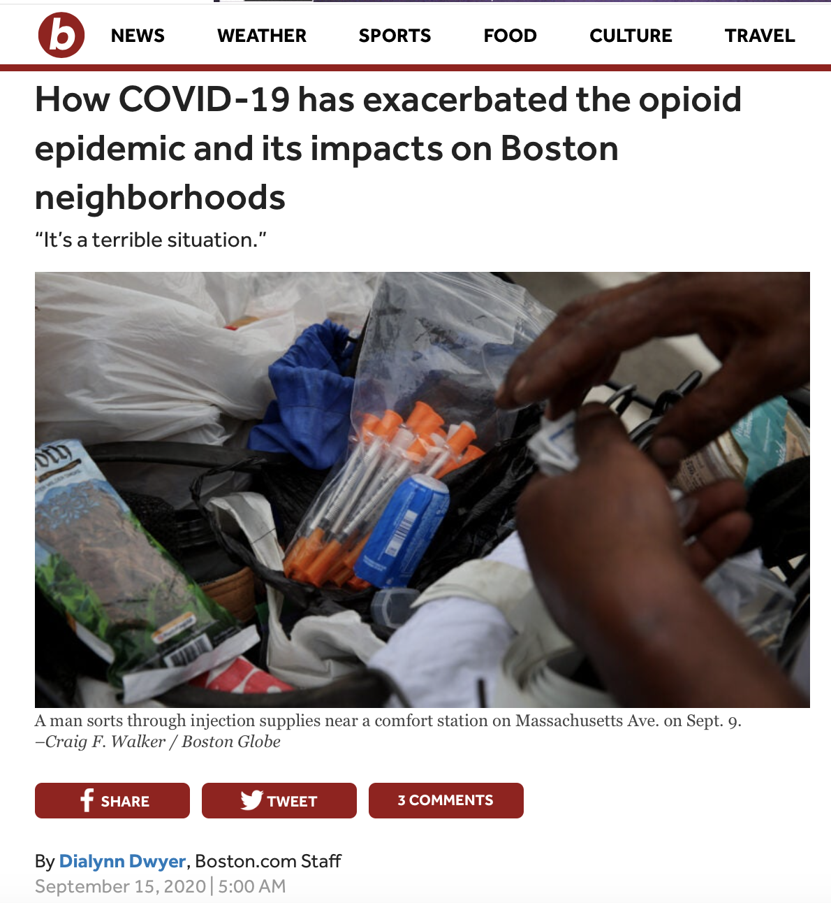 "How COVID-19 has exacerbated the opioid epidemic and its impacts on Boston neighborhoods"