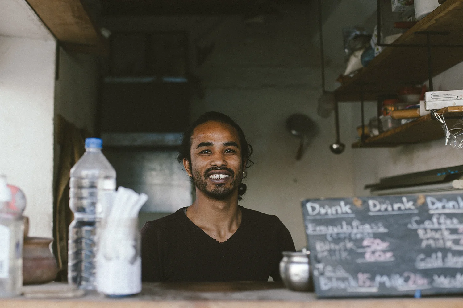 The friendly owner & amazing cook of Sakura Corner in Kathmandu