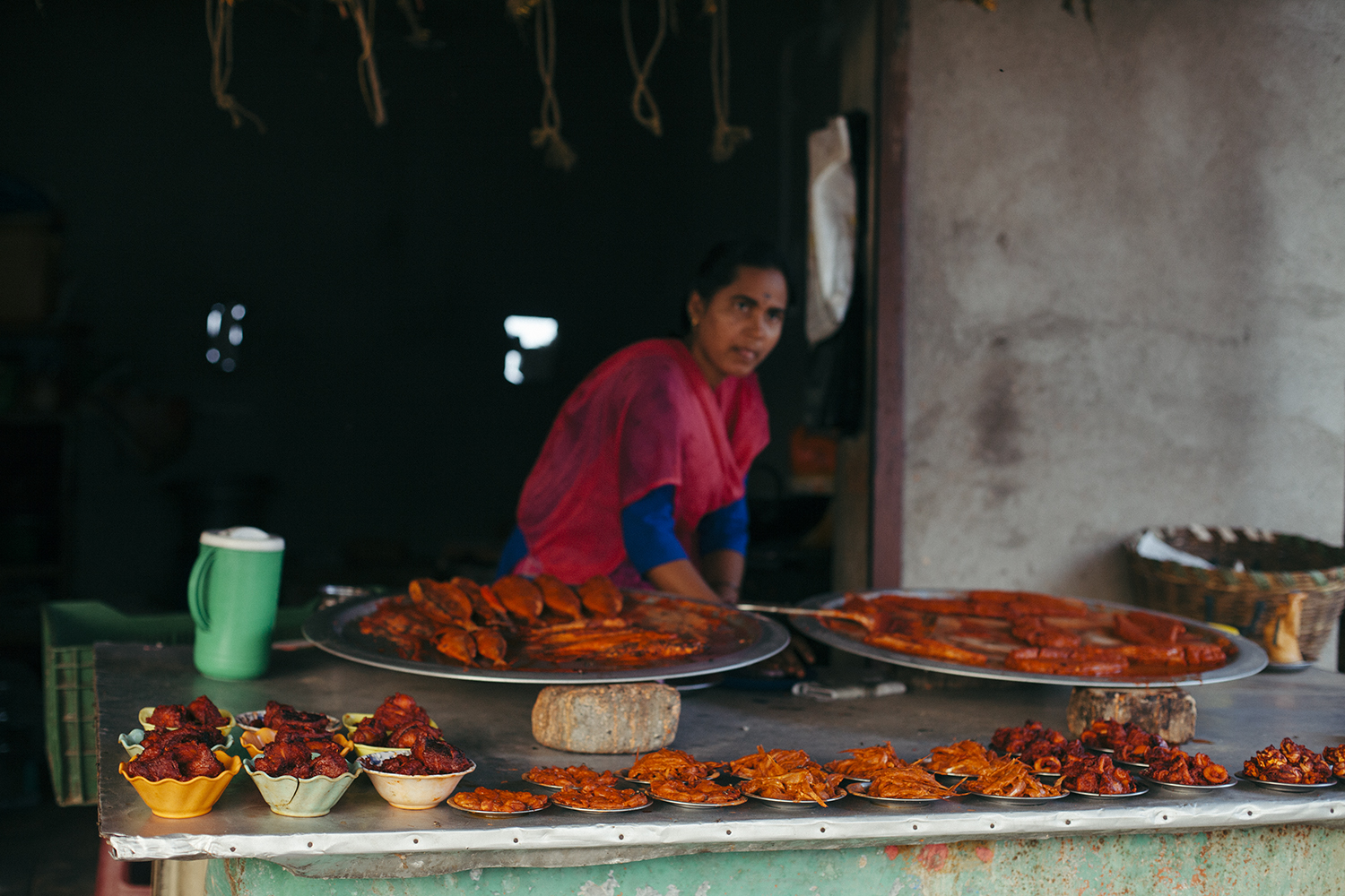 Fish stall in Chennai.