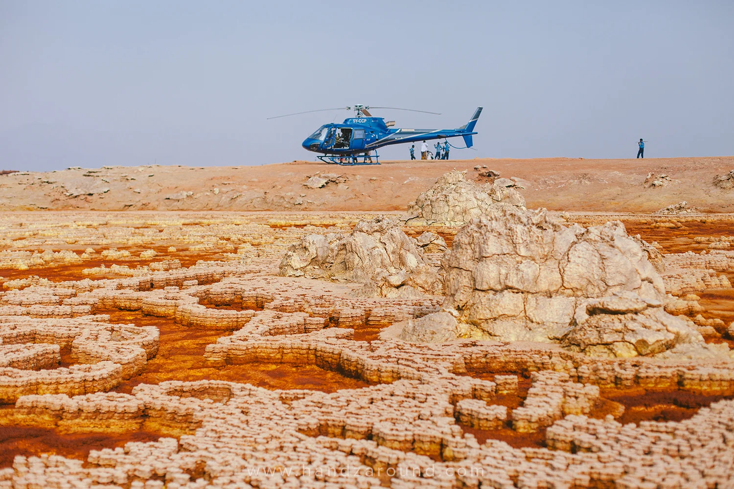Some tourists arrived to Dallol in a very posh way!