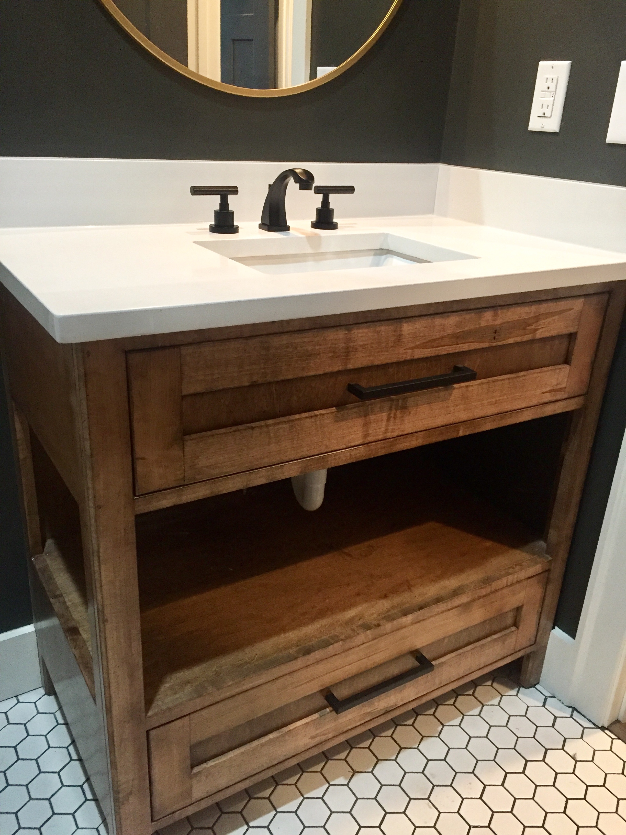 Walnut Stacked Vanity