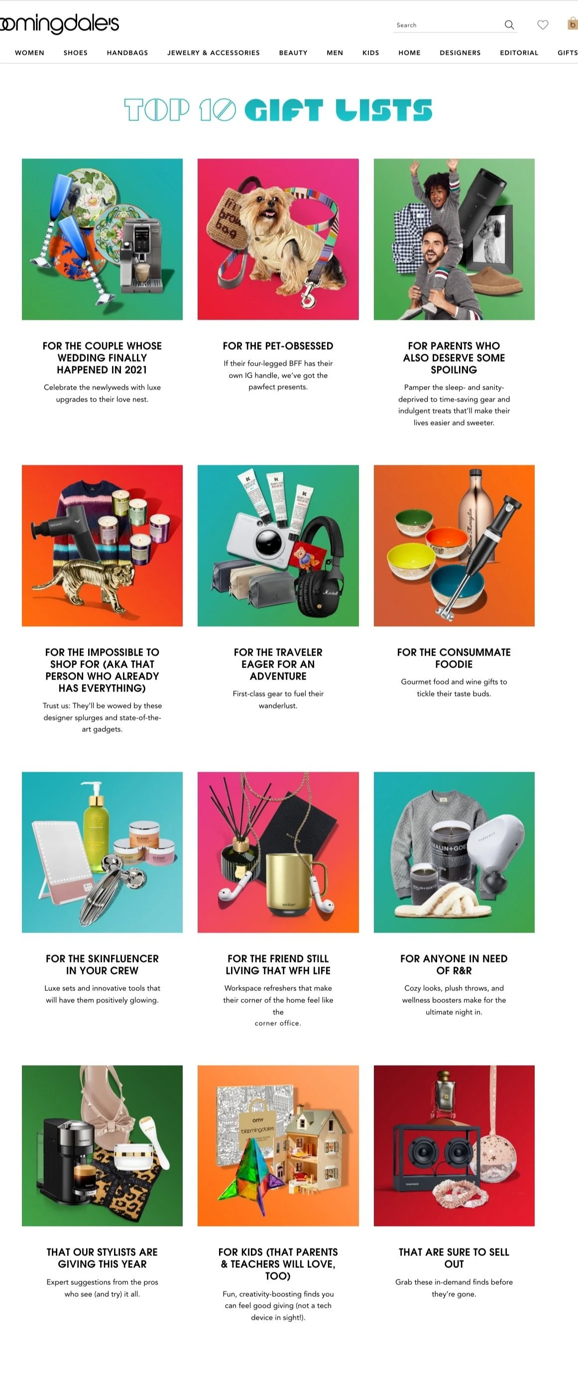 2021 Top 10 Gift Lists Gift Guide