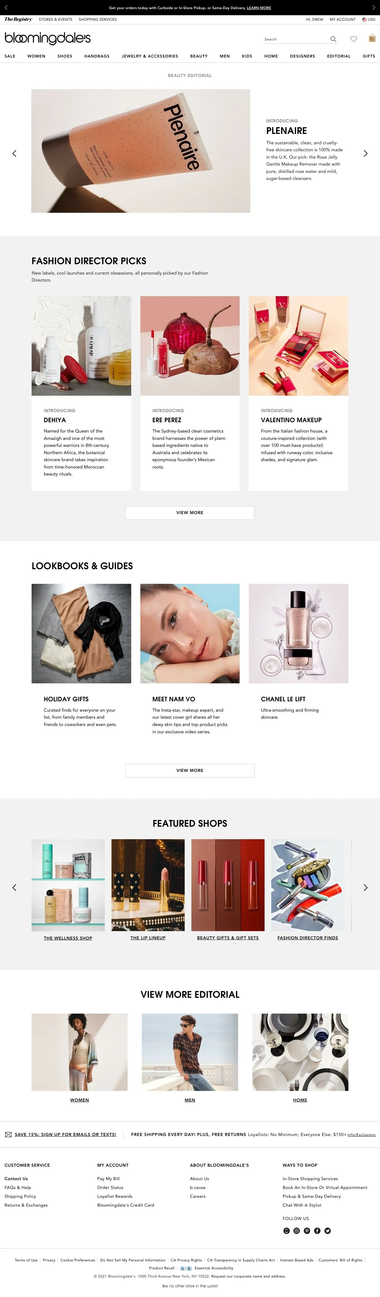 Bloomingdale's Editorial Pages: Beauty  