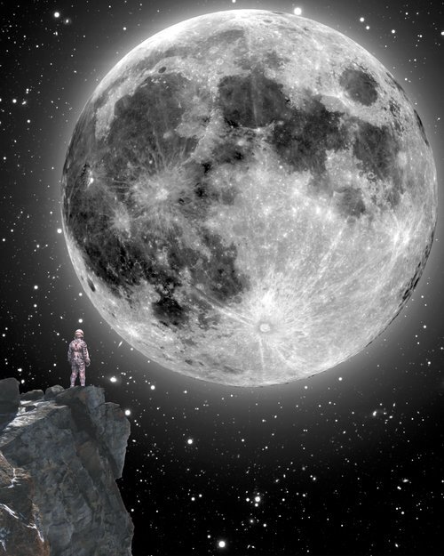   Moonstruck   Jason Brueck  Limited Edition Digital Collage  Sourced from USA 