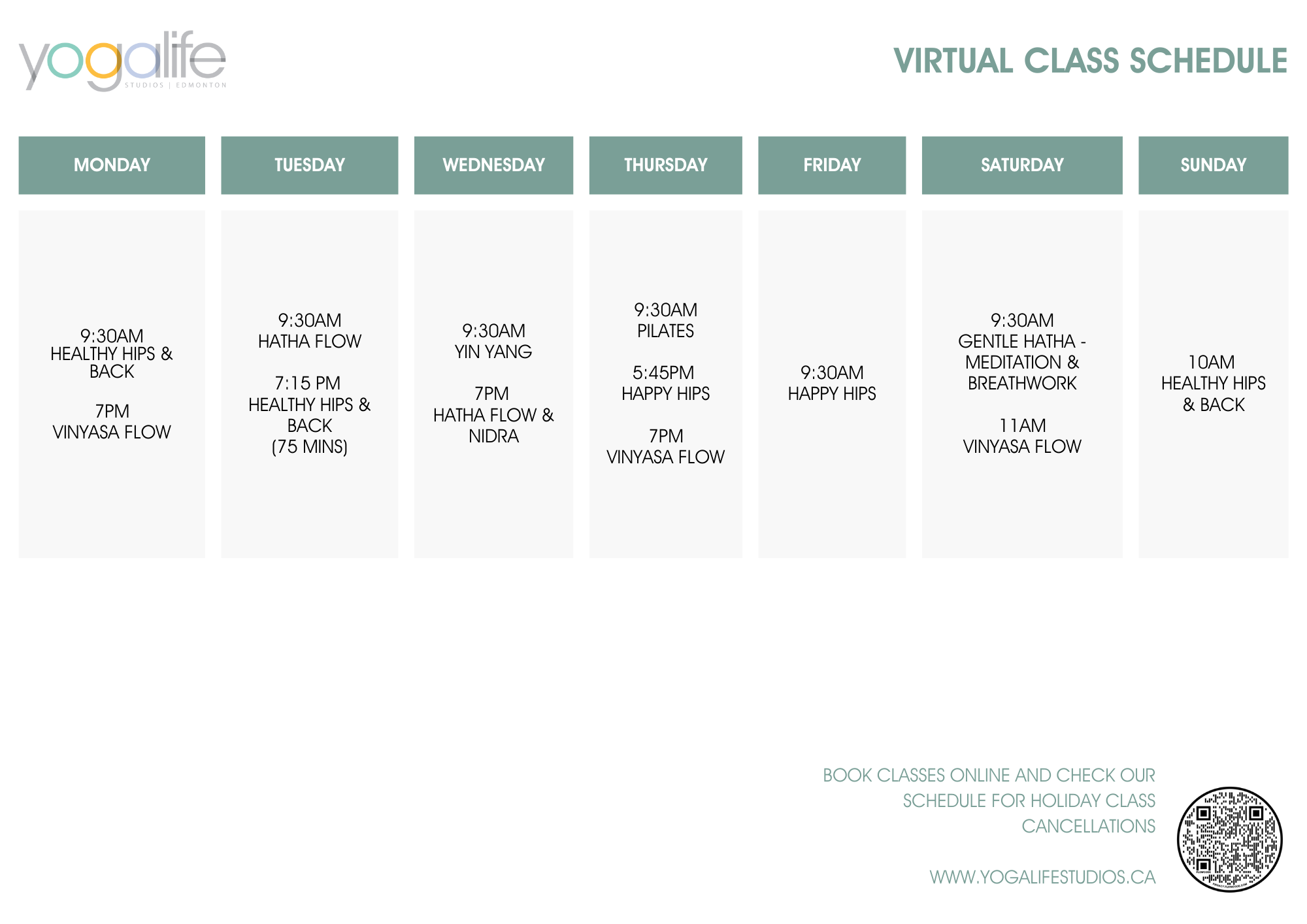 ONLINE (HYBRID) SCHEDULE