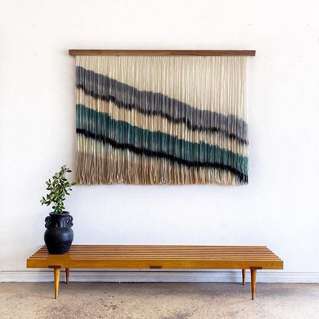 Fun news of the day! This custom made tapestry by @laurenwilliamsart was just finished for my client. She is so talented and makes beautiful art. This photo is from her studio and I am very excited to see it in my clients space!