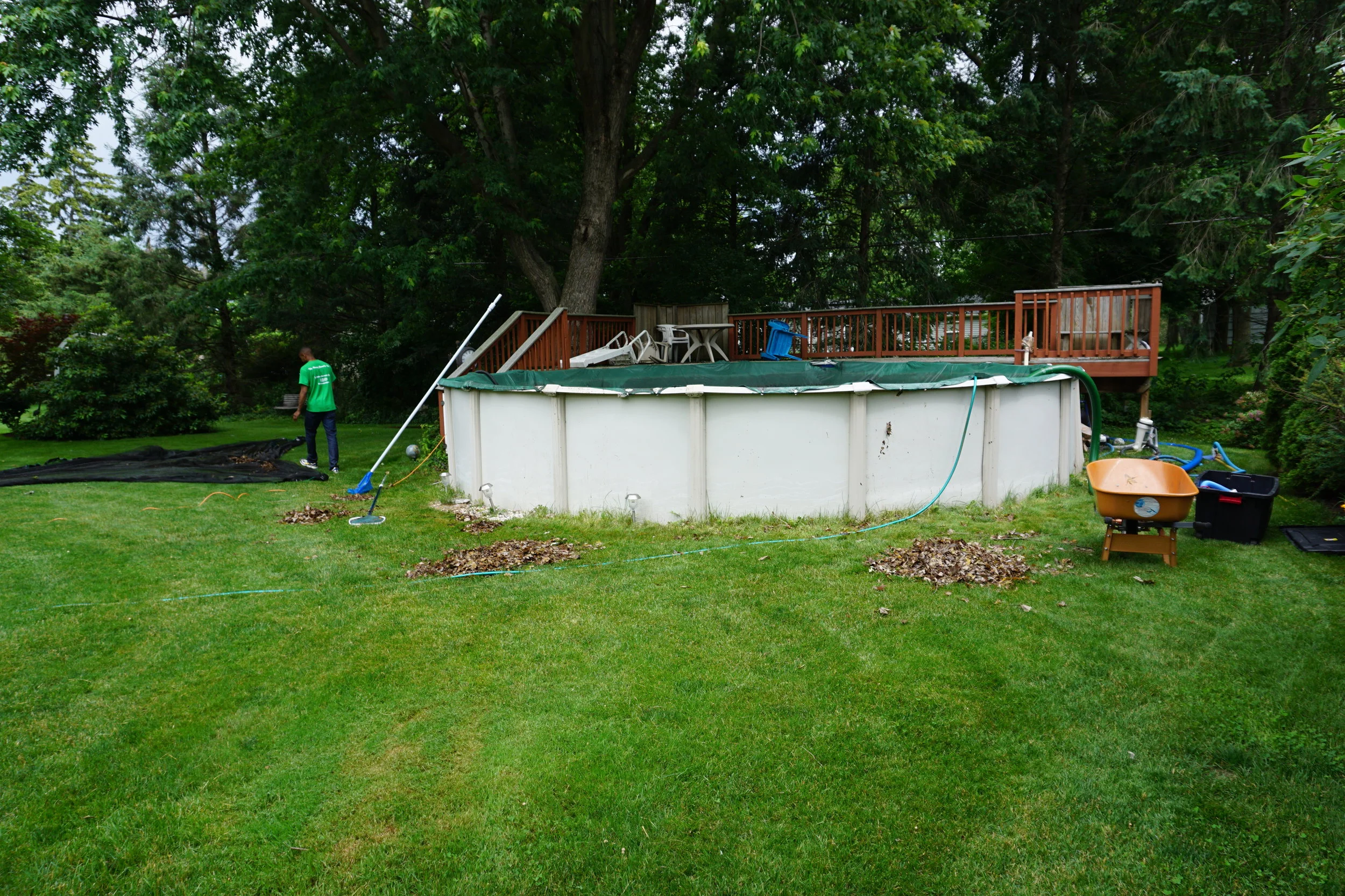Cleanup process. We make sure that all debris is cleaned up and removed