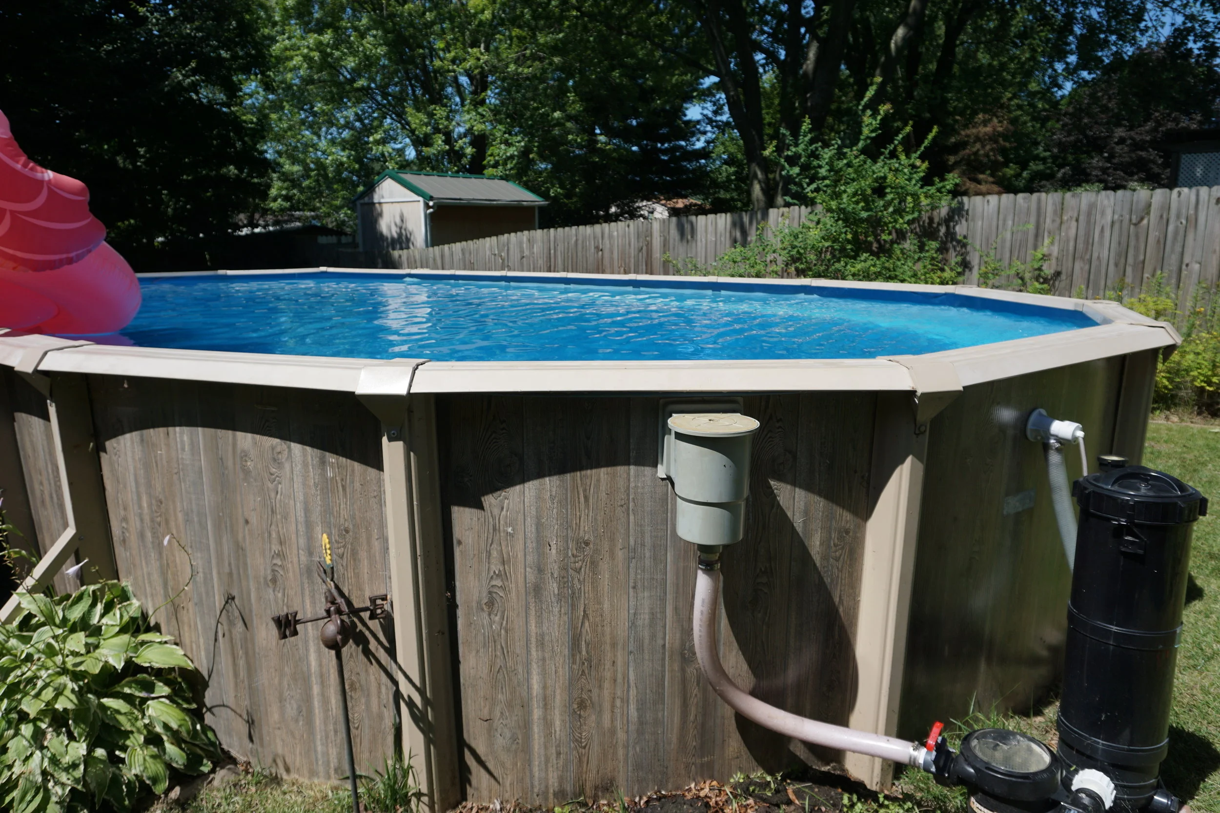 After opening and cleaning, we were able to get the leaves out of the pool and balance the chemistry