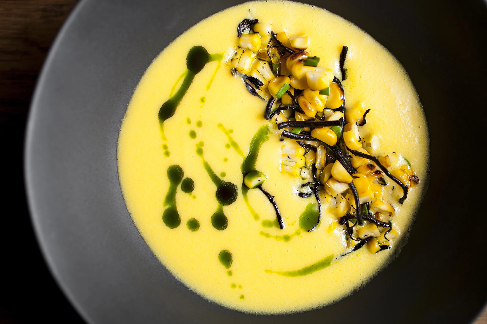 Corn soup at Hinoki & the Bird