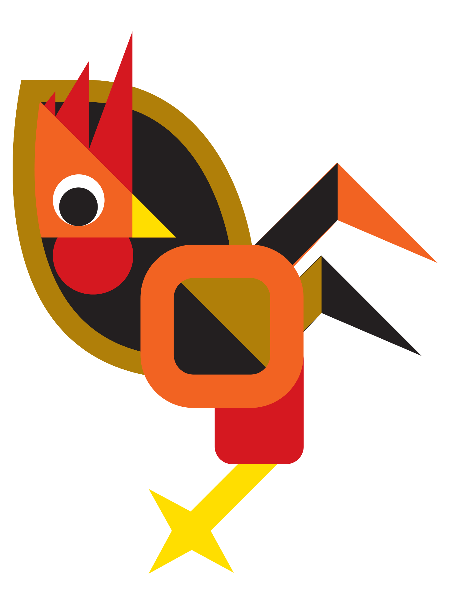 Quarternative Rooster Logo
