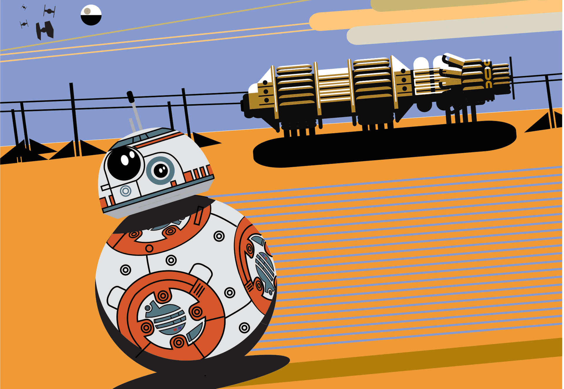 BB-8 The Force Awakens Poster