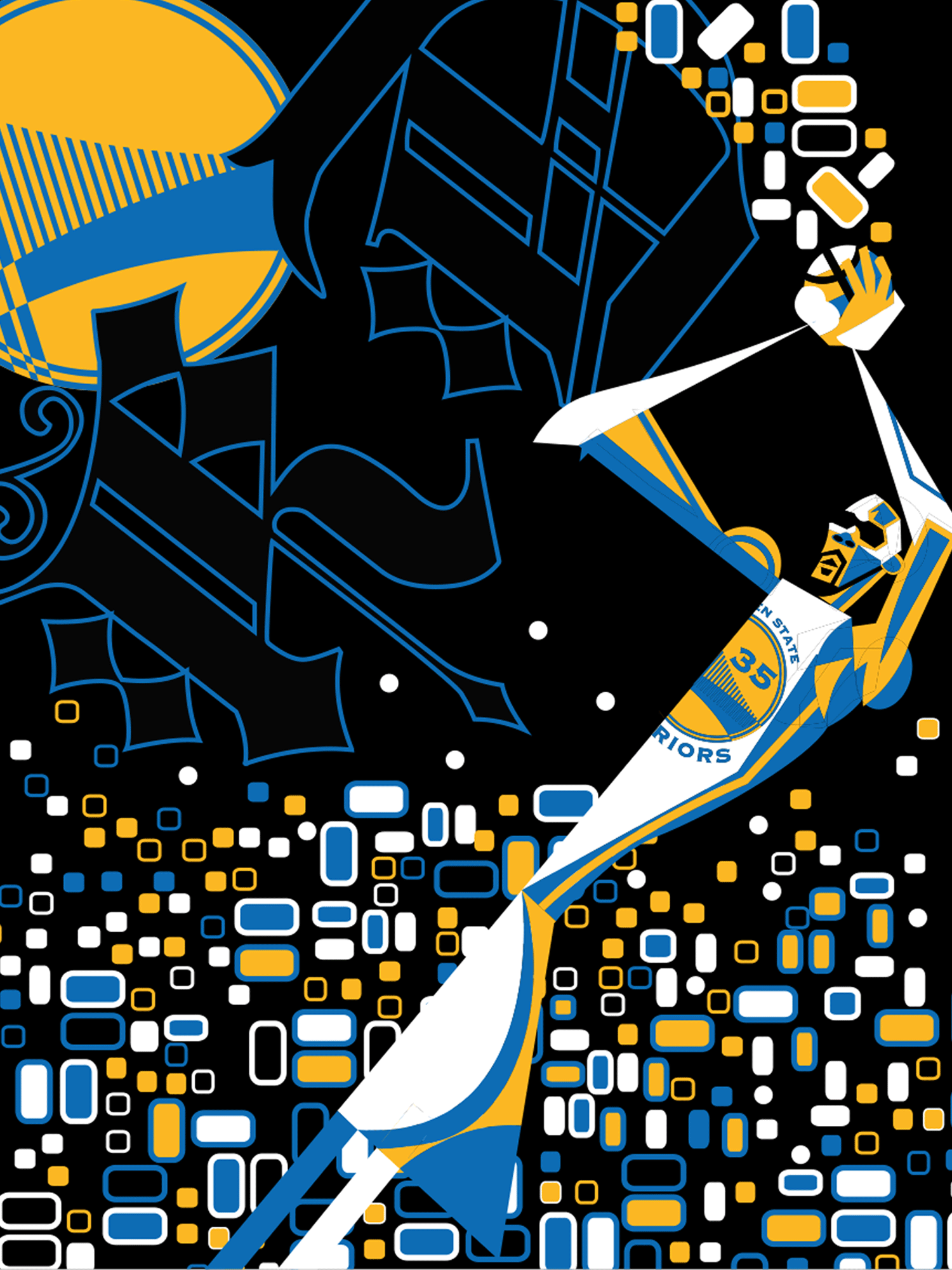 Kevin Durant Golden State Warriors 2017 Finals MVP Poster