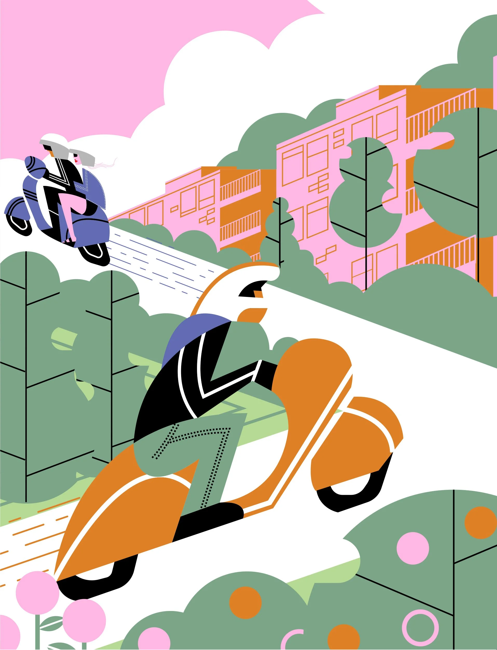 Poster for Vespa PIaggio Helmets