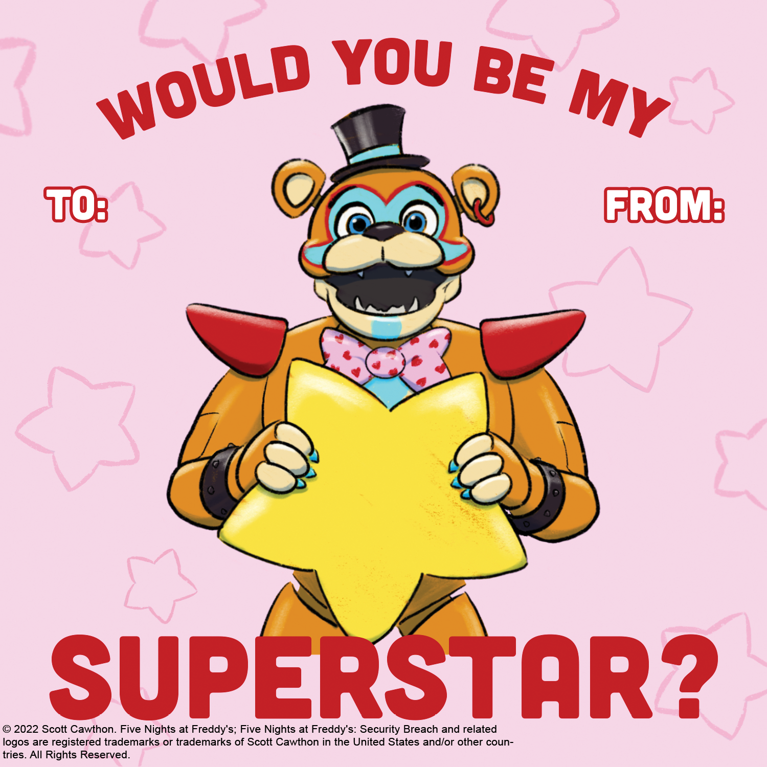 FREE Printable Five Nights at Freddy's Valentines