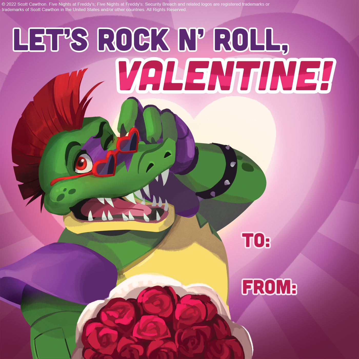 FNAF Security Breach Valentine's Day Printable (Instant Download) 