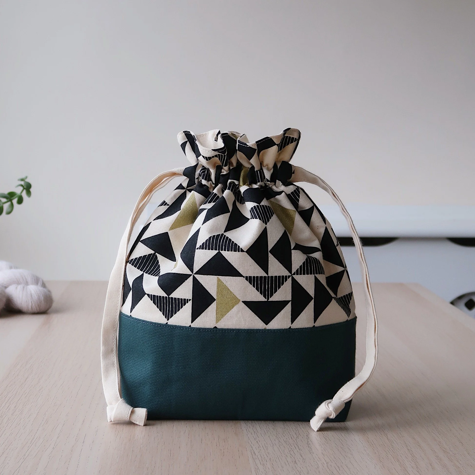 Classic Drawstring Bag | Flying Geese Collection
