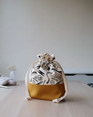 バッグ an/eddy Hand-knitted bags Classic Drawstring Knitting Bag | Knitting Notions
