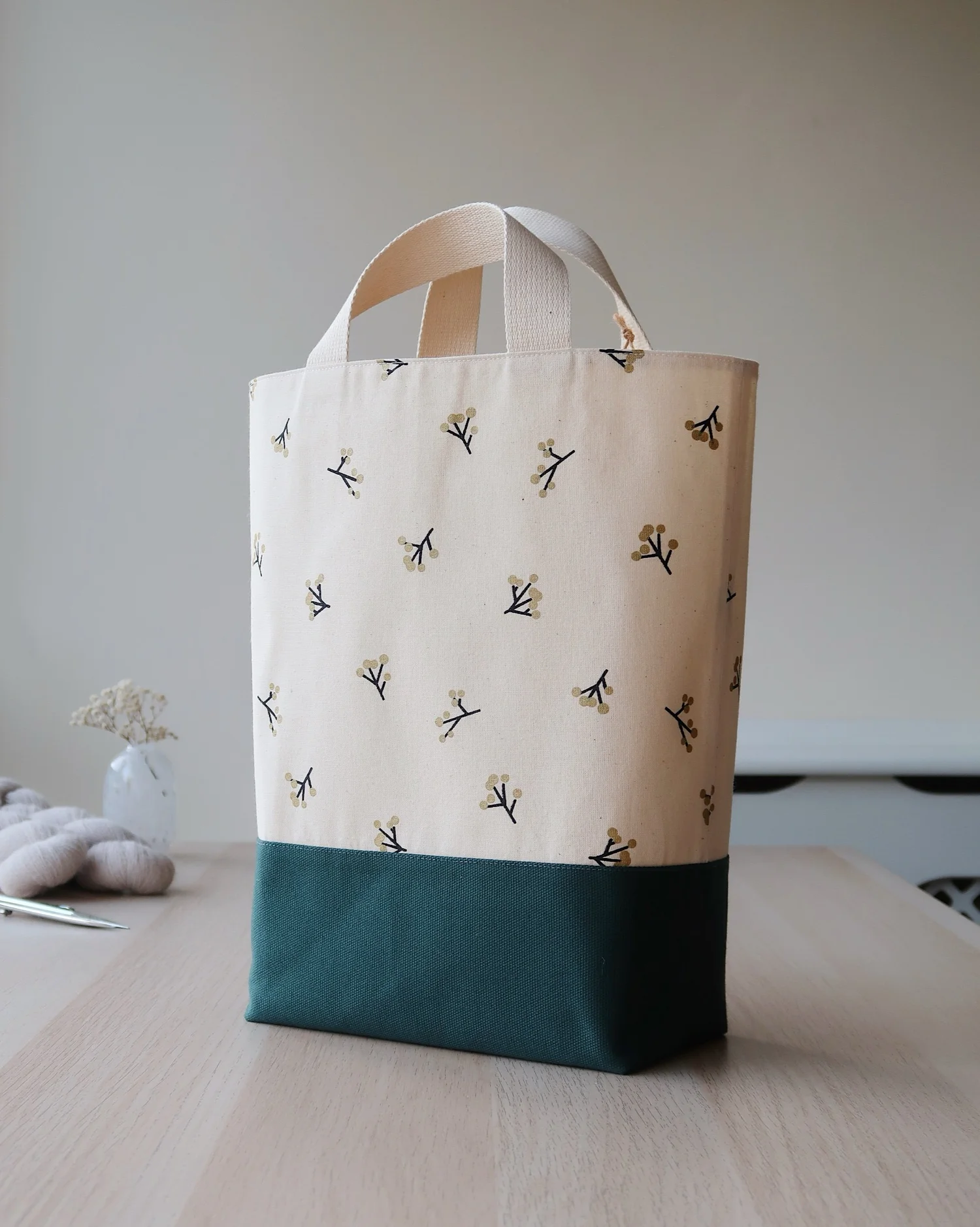 Large Tote Knitting Bag Winter Berry Collection — Alex Collins