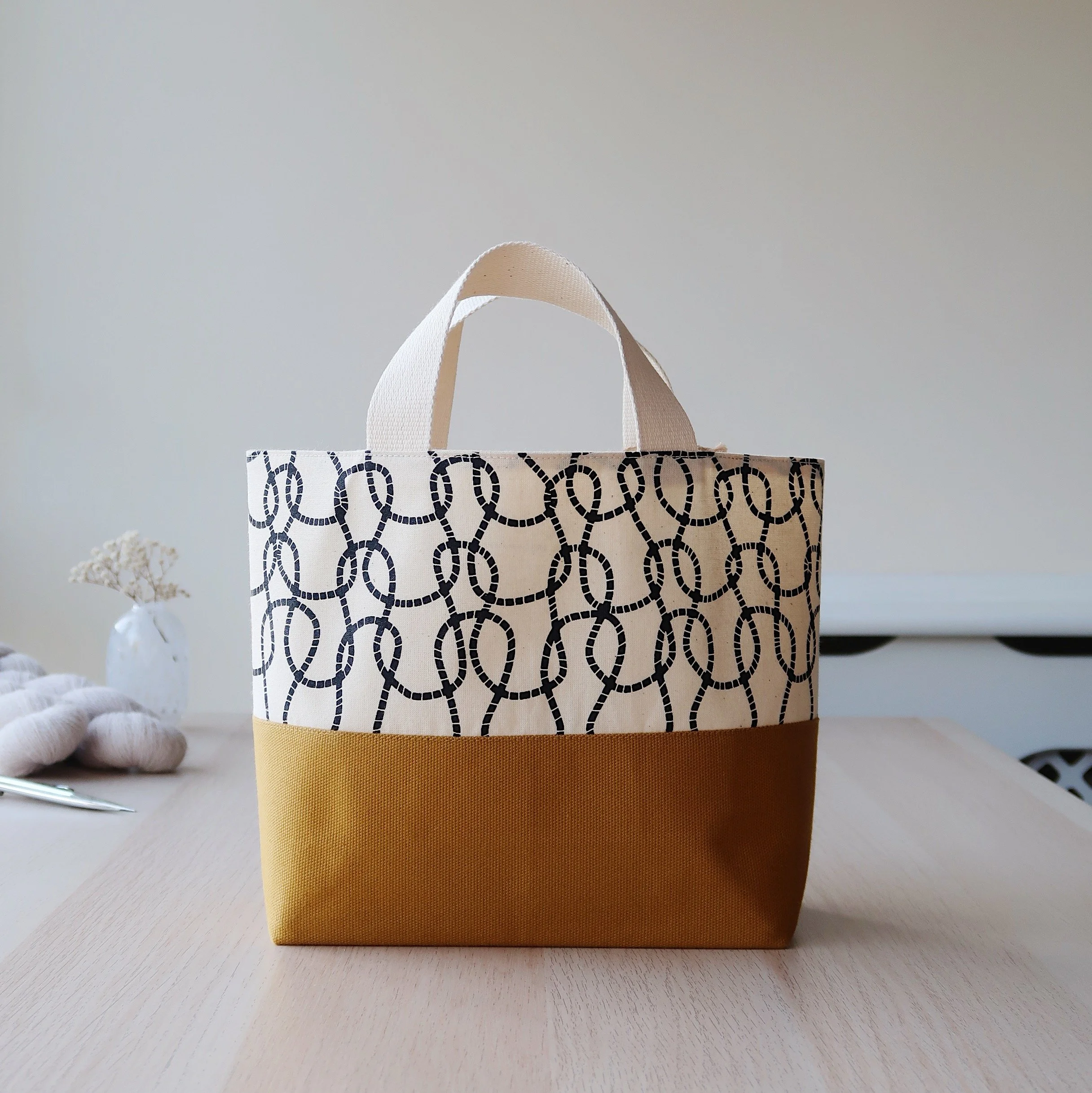 Small Yellow Knitted Loops.JPG