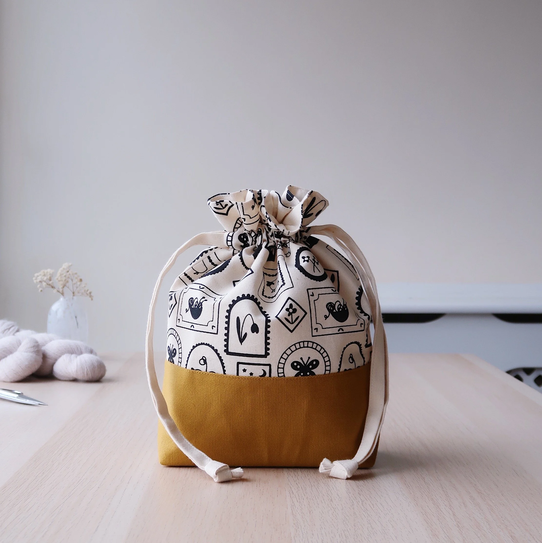 Classic Drawstring Knitting Bag | Gallery Collection