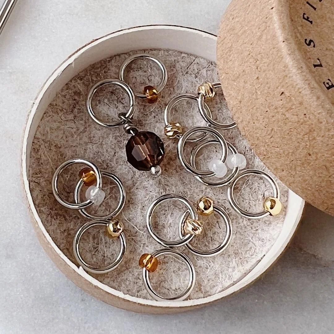 Fibre Jewels Stitch Marker Set - Hazel