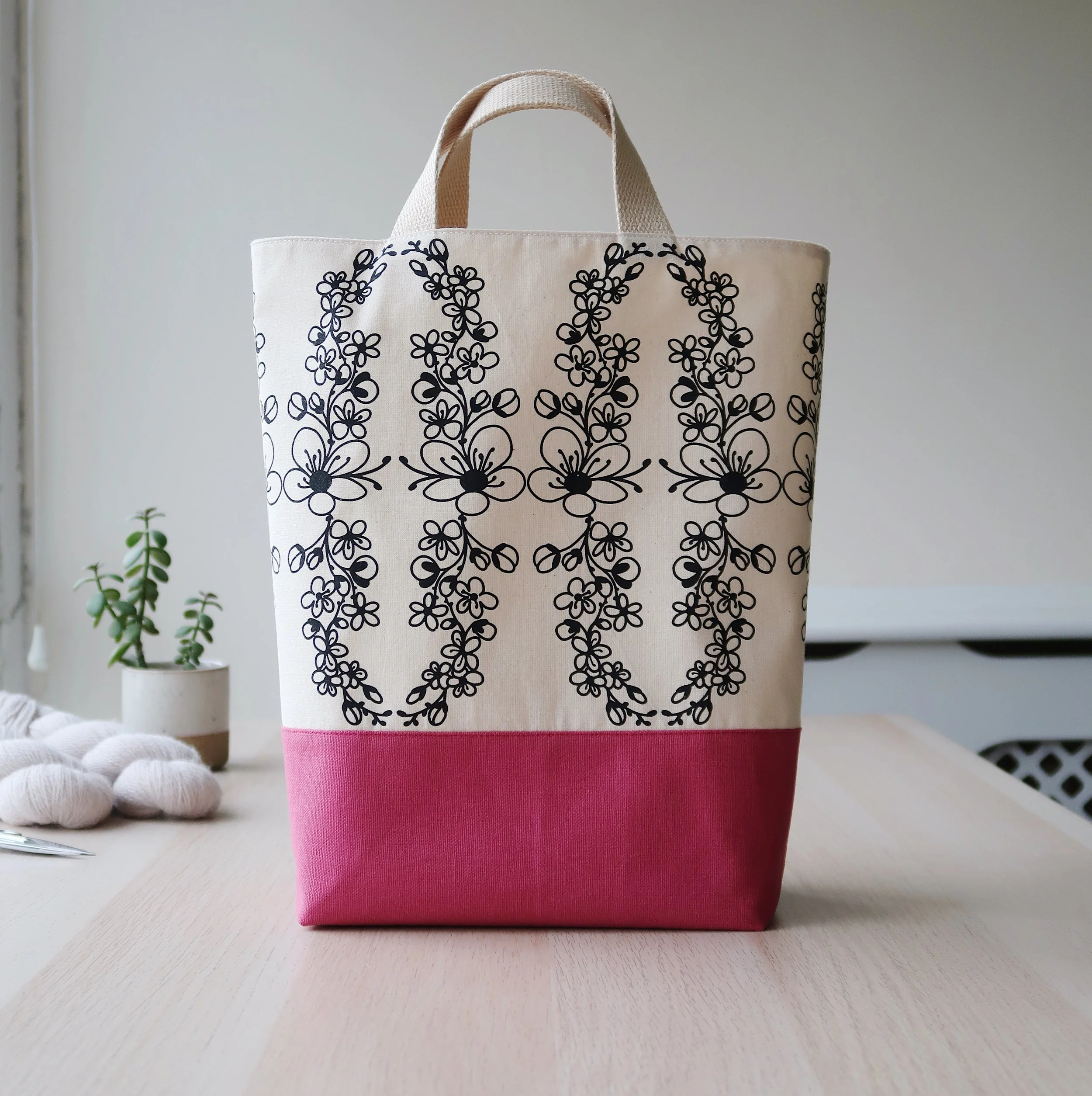 Large Tote Knitting Bag | Bloom Collection