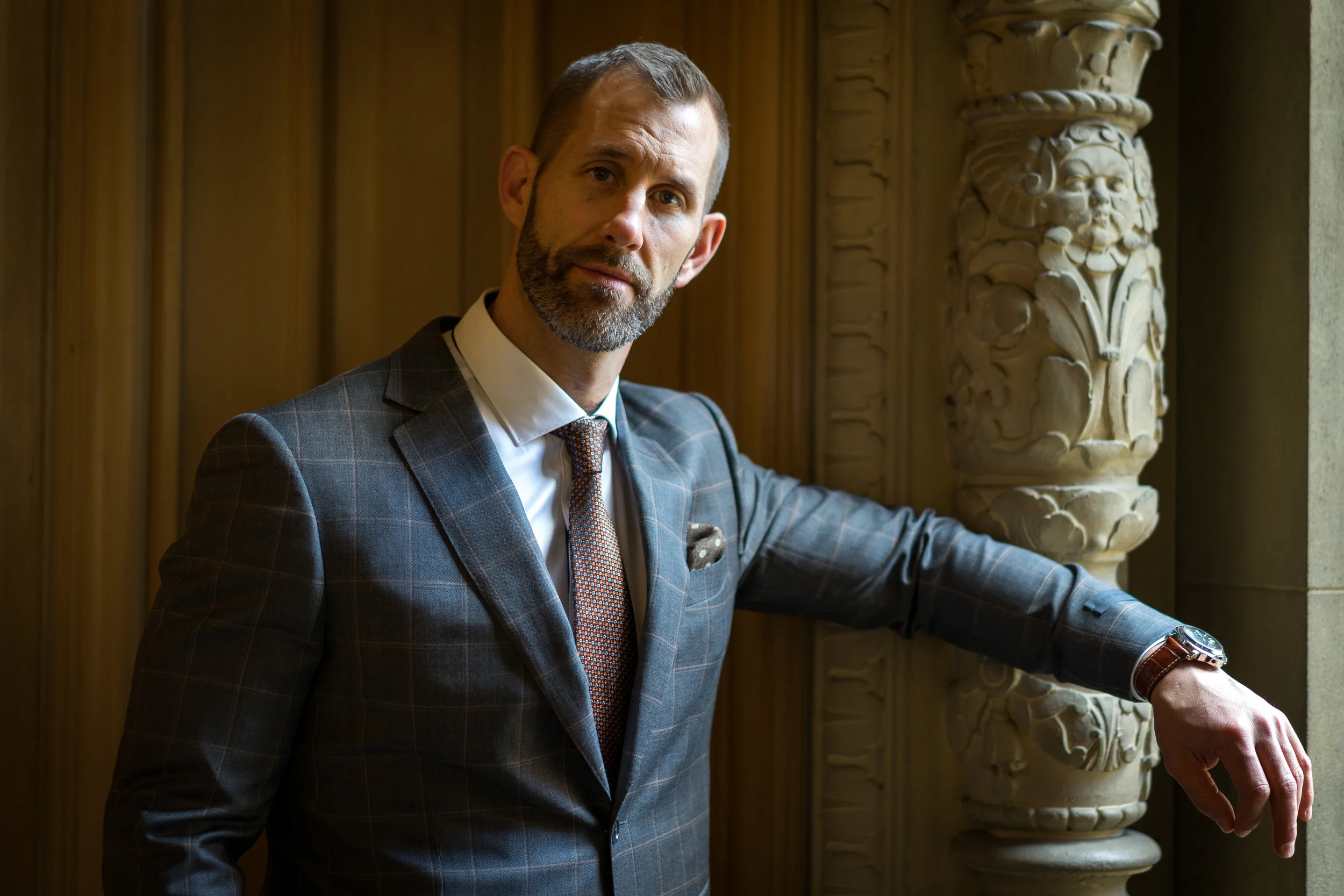 Pal Zileri Grey Plaid Suit