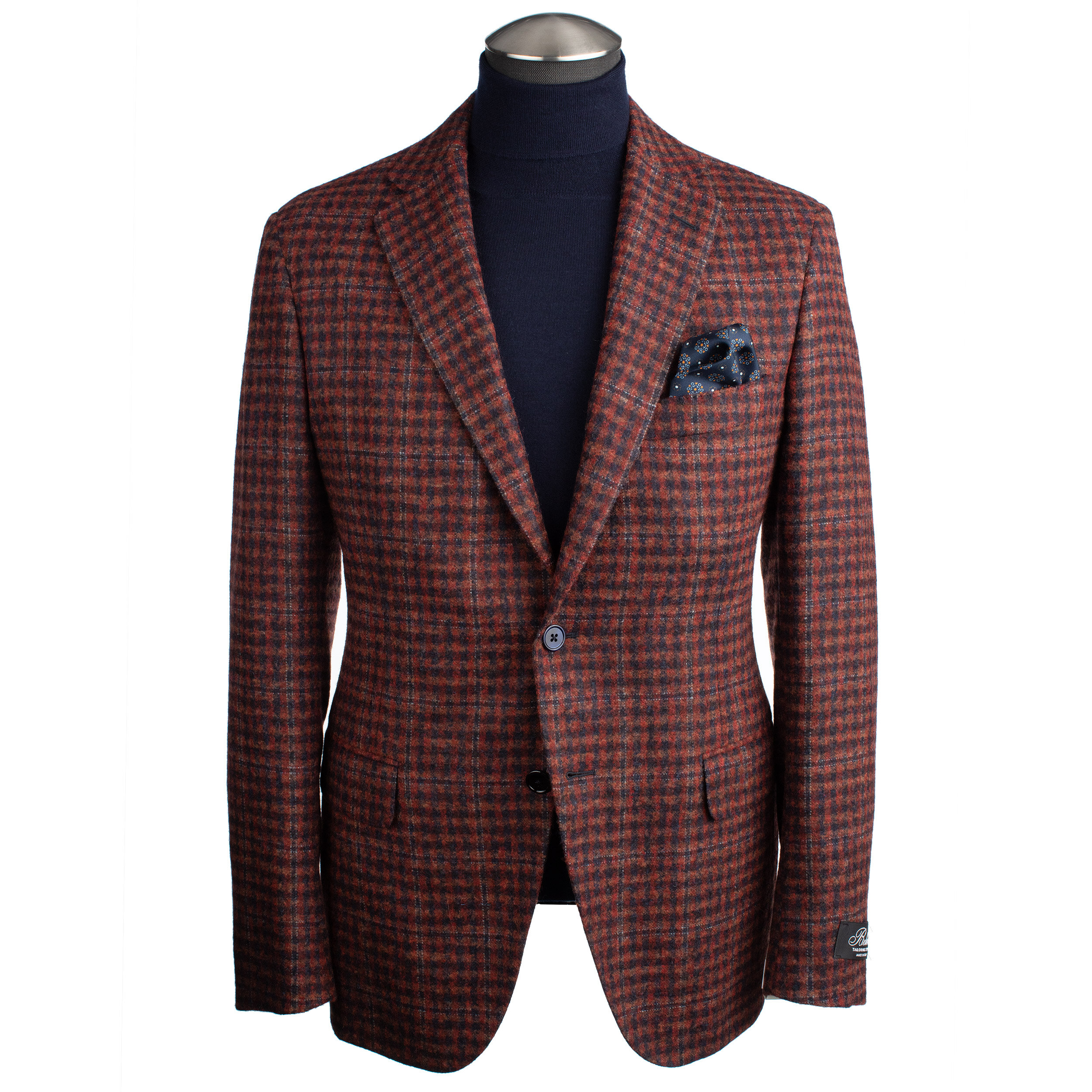 Belvest Jacket-in-the-Box Sport Coat in Burnt Orange and Navy Plaid — Uomo  San Francisco | Luxury European Menswear