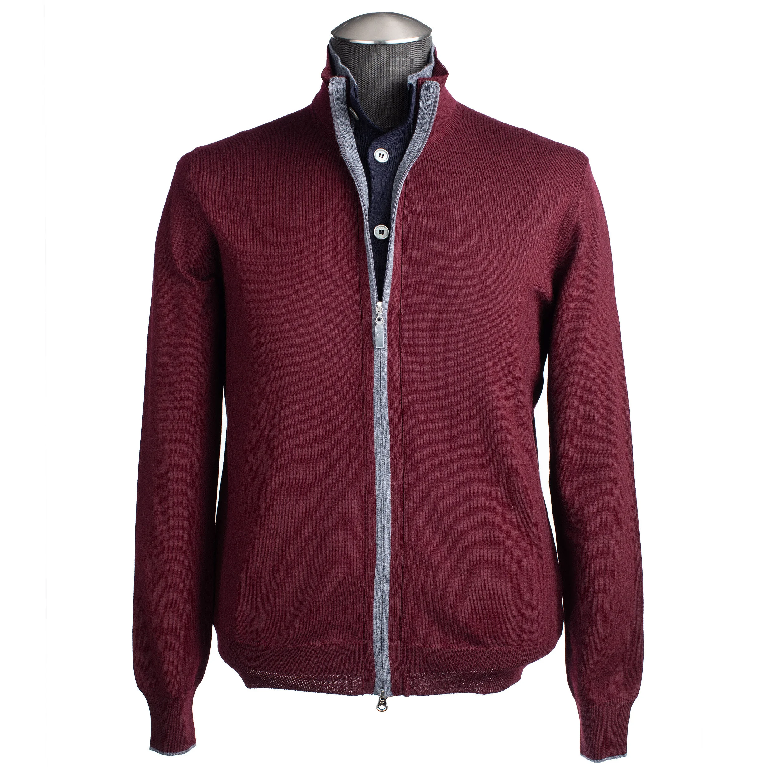 Gran Sasso Full-Zip Sweater with 