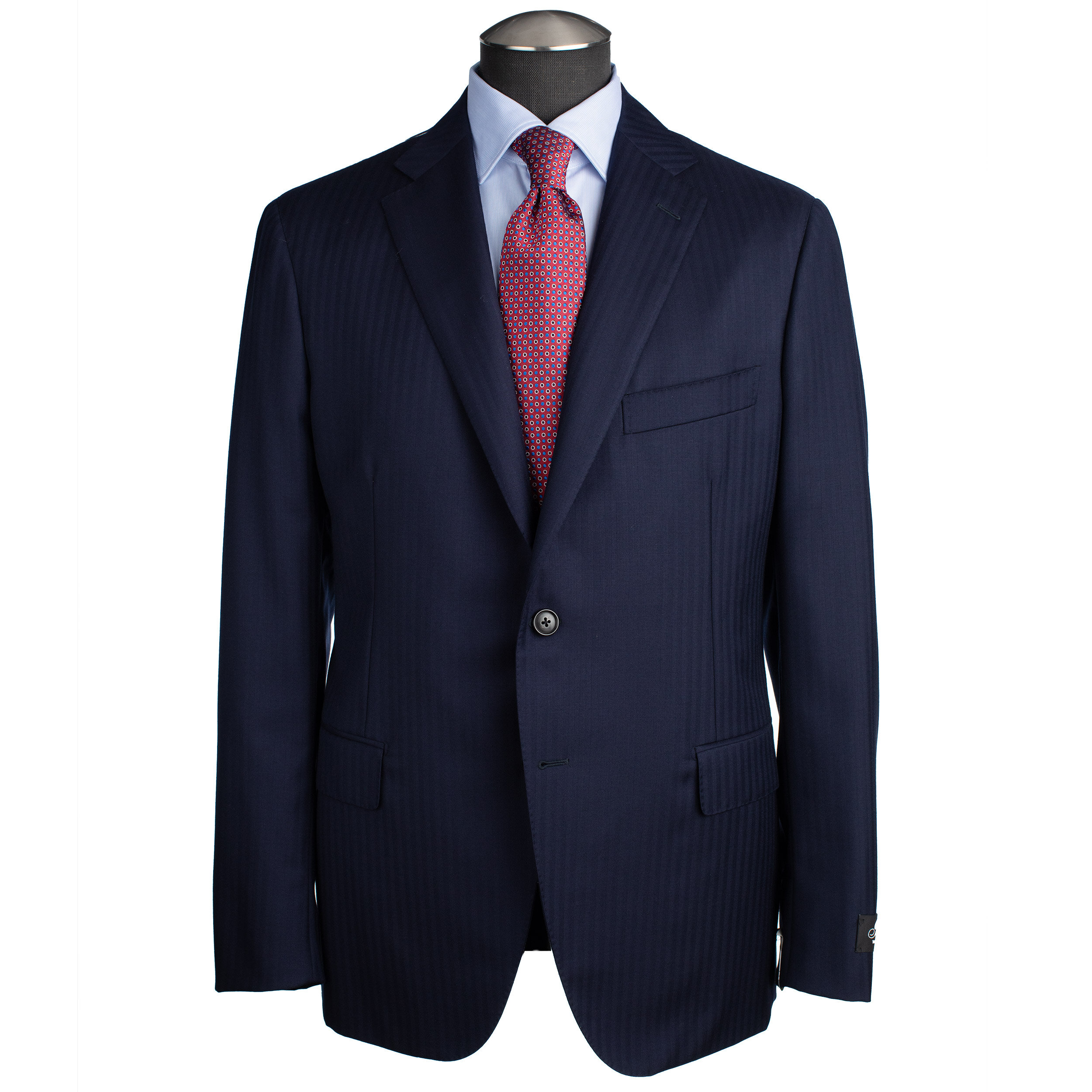 Belvest Super 110 Suit in Navy Tone-on-Tone Stripes — Uomo San Francisco |  Luxury European Menswear