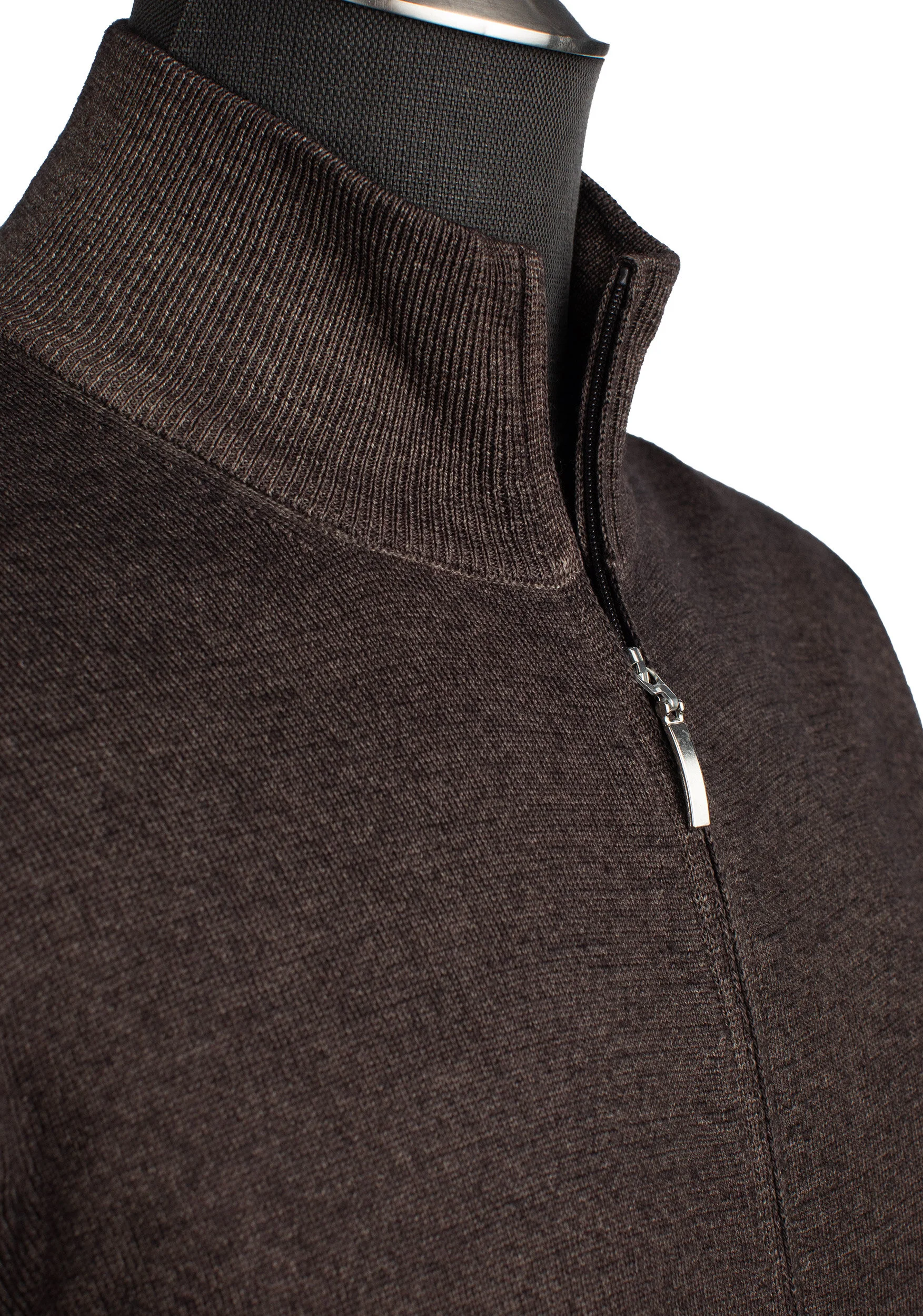 Gran Sasso Merino Wool Full-Zip Sweater 