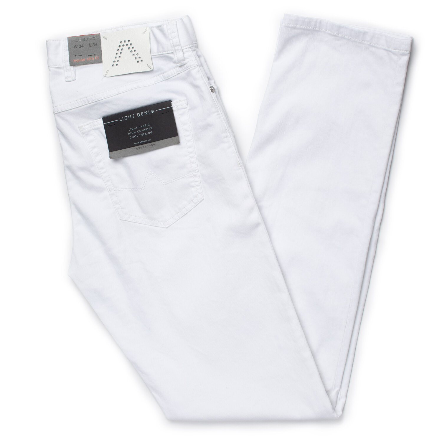 Jeans Regular Fit 1975-100 Denim in White — Uomo Francisco | European Menswear