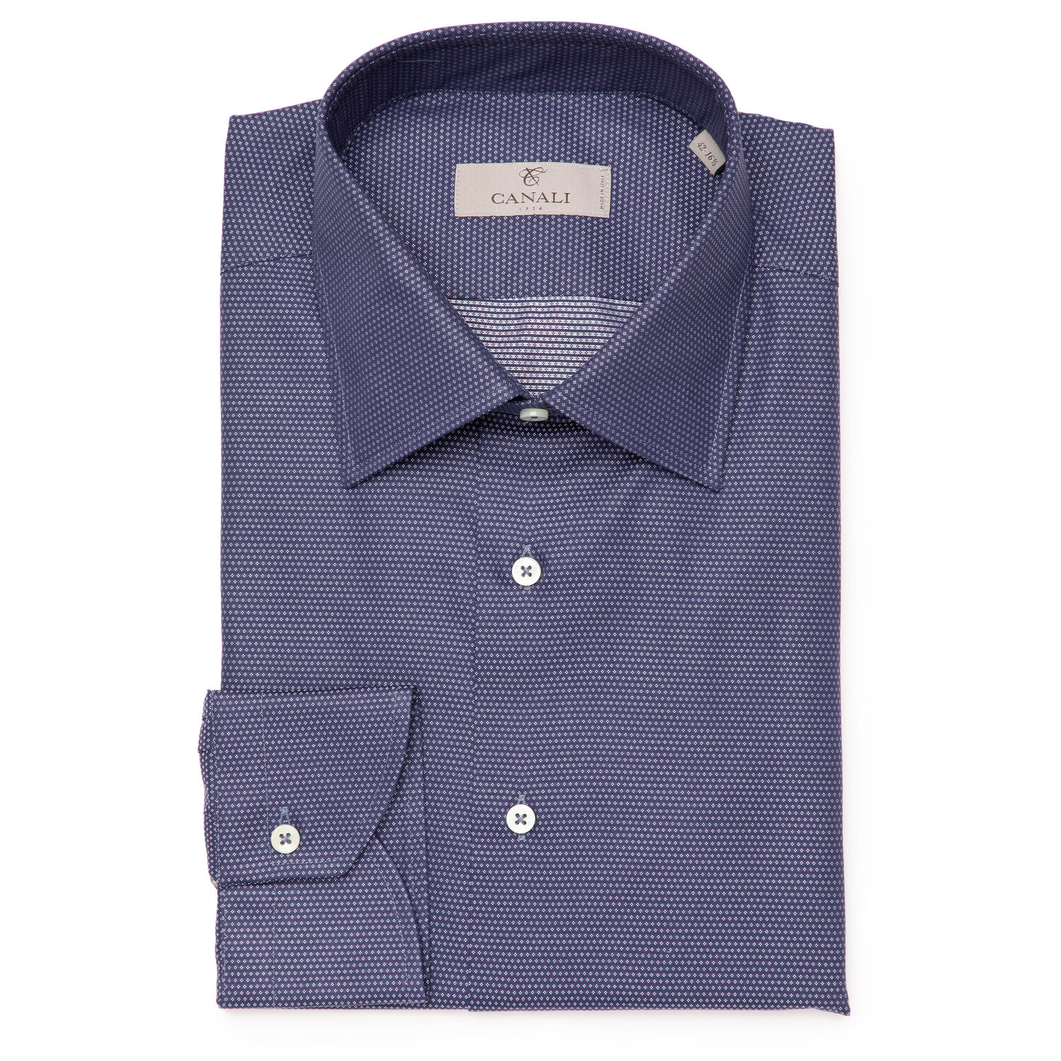 underordnet Jeg regner med hæk Canali Dress Shirt in Navy Blue Micro Pattern — Uomo San Francisco | Luxury  European Menswear
