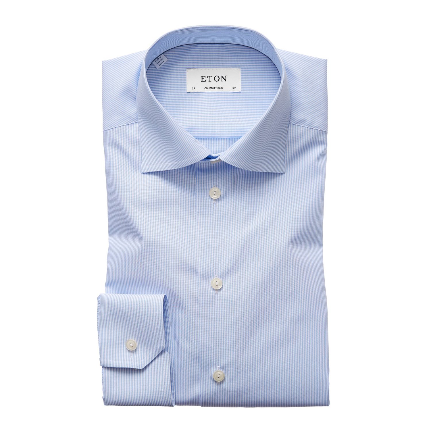 Met name Toestemming belasting Eton Poplin Shirt Slim Fit in Light Blue Stripes — Uomo San Francisco |  Luxury European Menswear