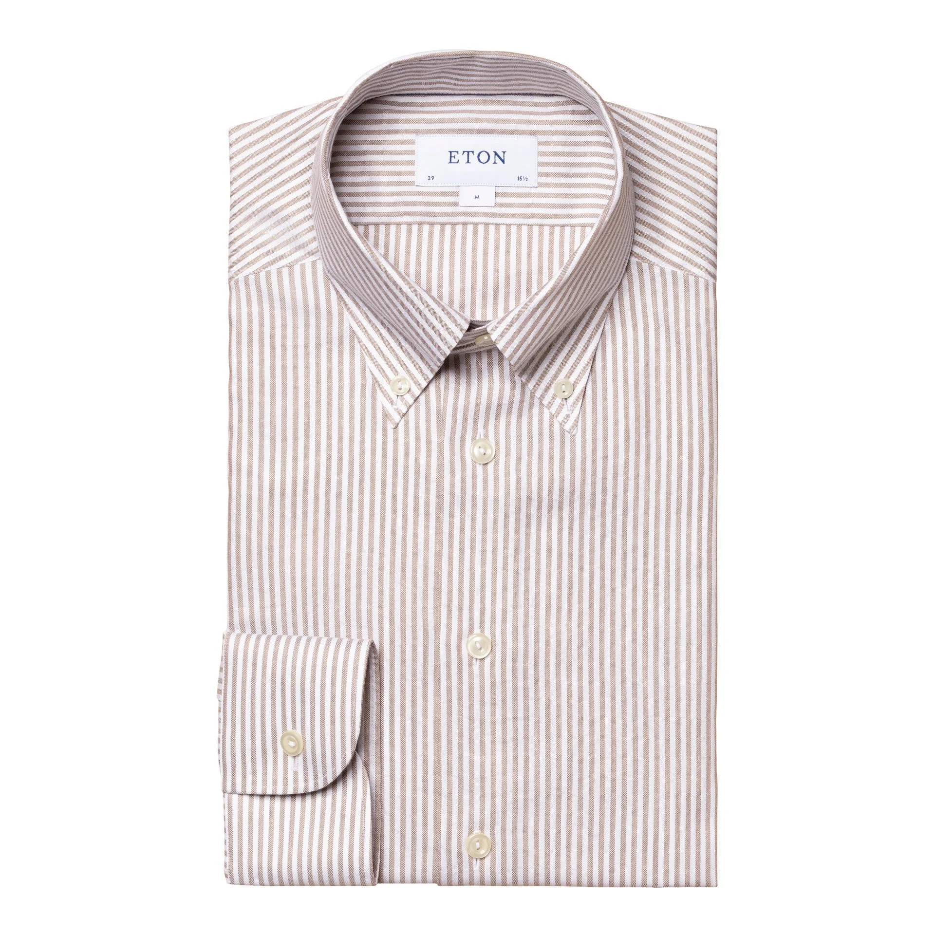 Eton Wrinkle Free Oxford Shirt in Brown 