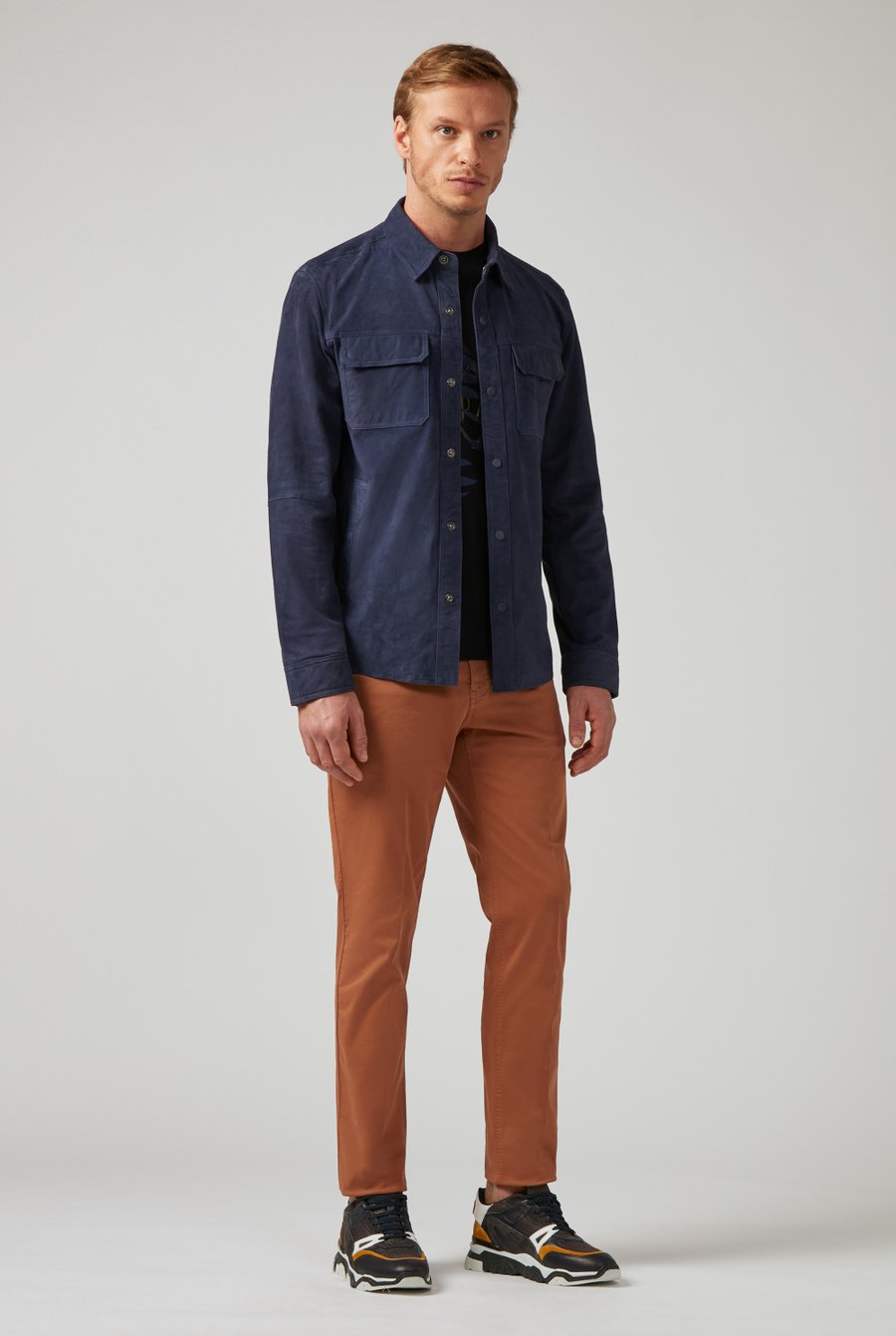 Pal Zileri Suede Shirt Jacket in Mid Blue — Uomo San Francisco | Luxury  European Menswear
