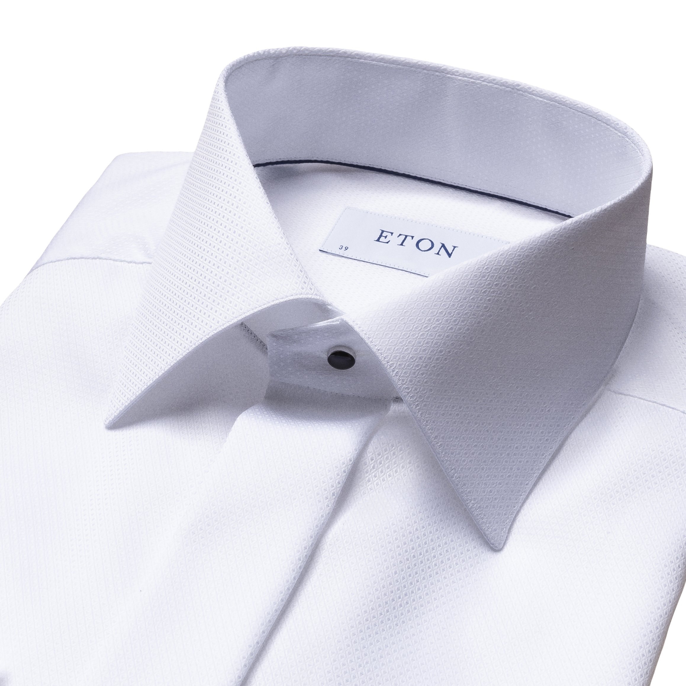 Eton Dobby Tuxedo Shirt in White 