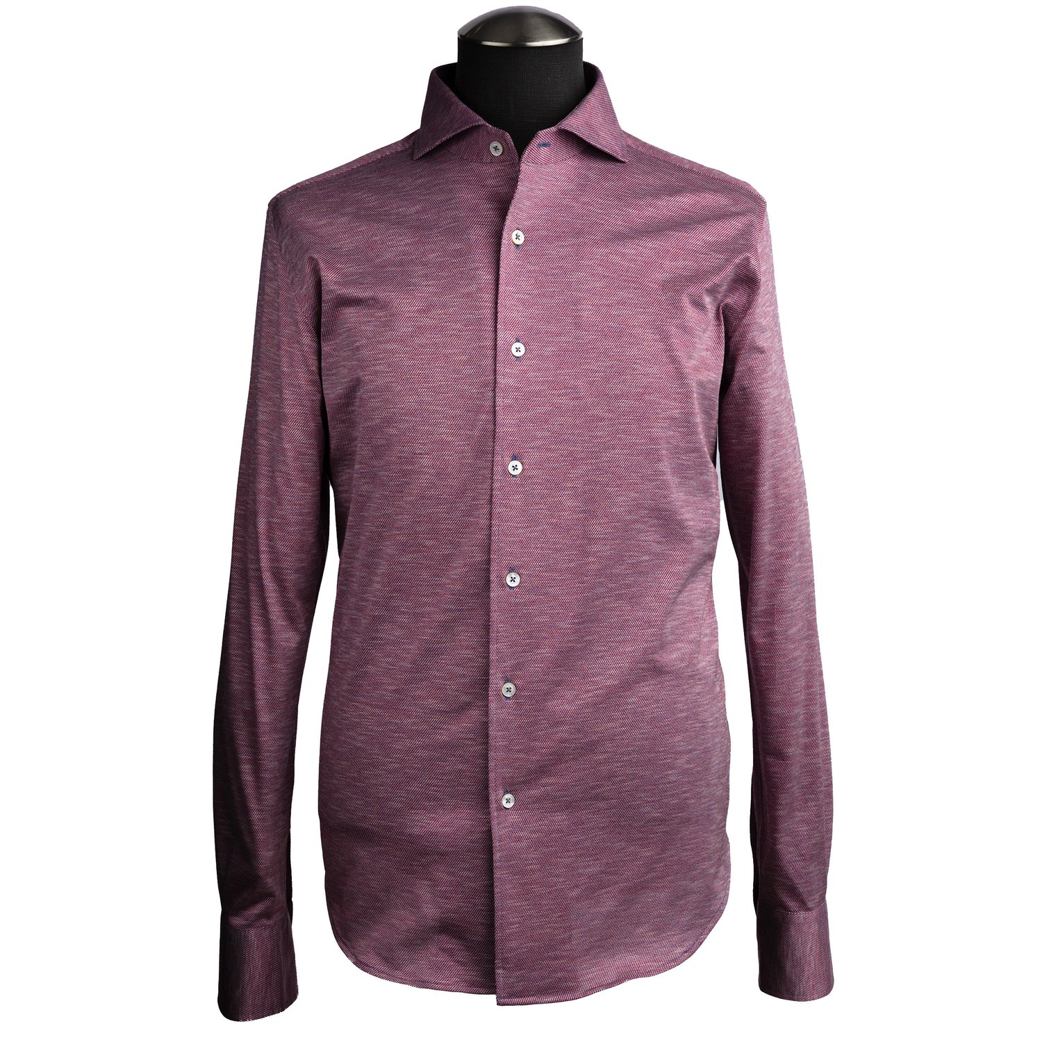 Hellere vin Mountaineer Canali Modern Fit Cotton Jersey Shirt in Light Maroon — Uomo San Francisco  | Luxury European Menswear