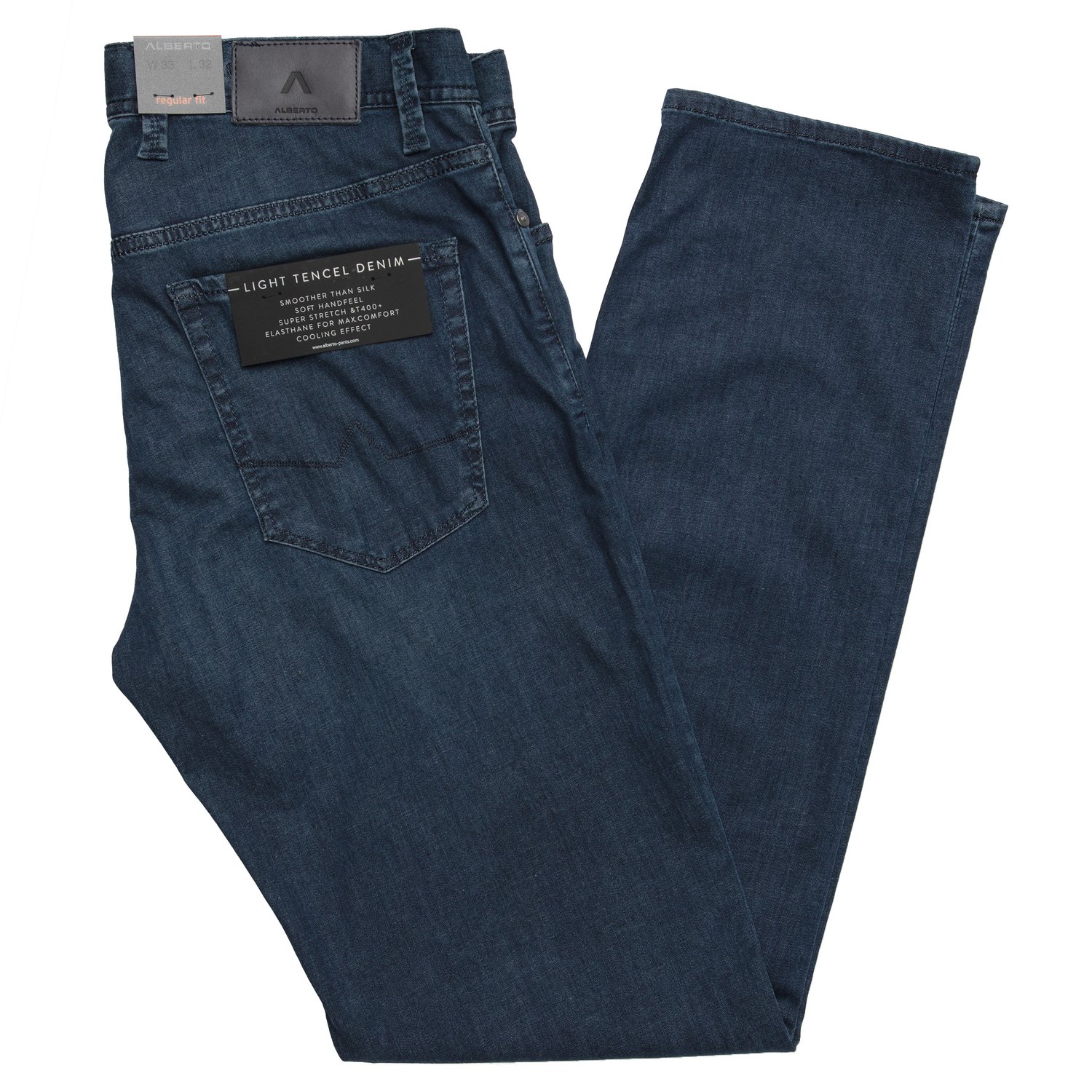 Alberto Jeans Pipe Regular Fit 1577-885 Tencel Light Weight in Indigo — Uomo San Francisco | Luxury Menswear