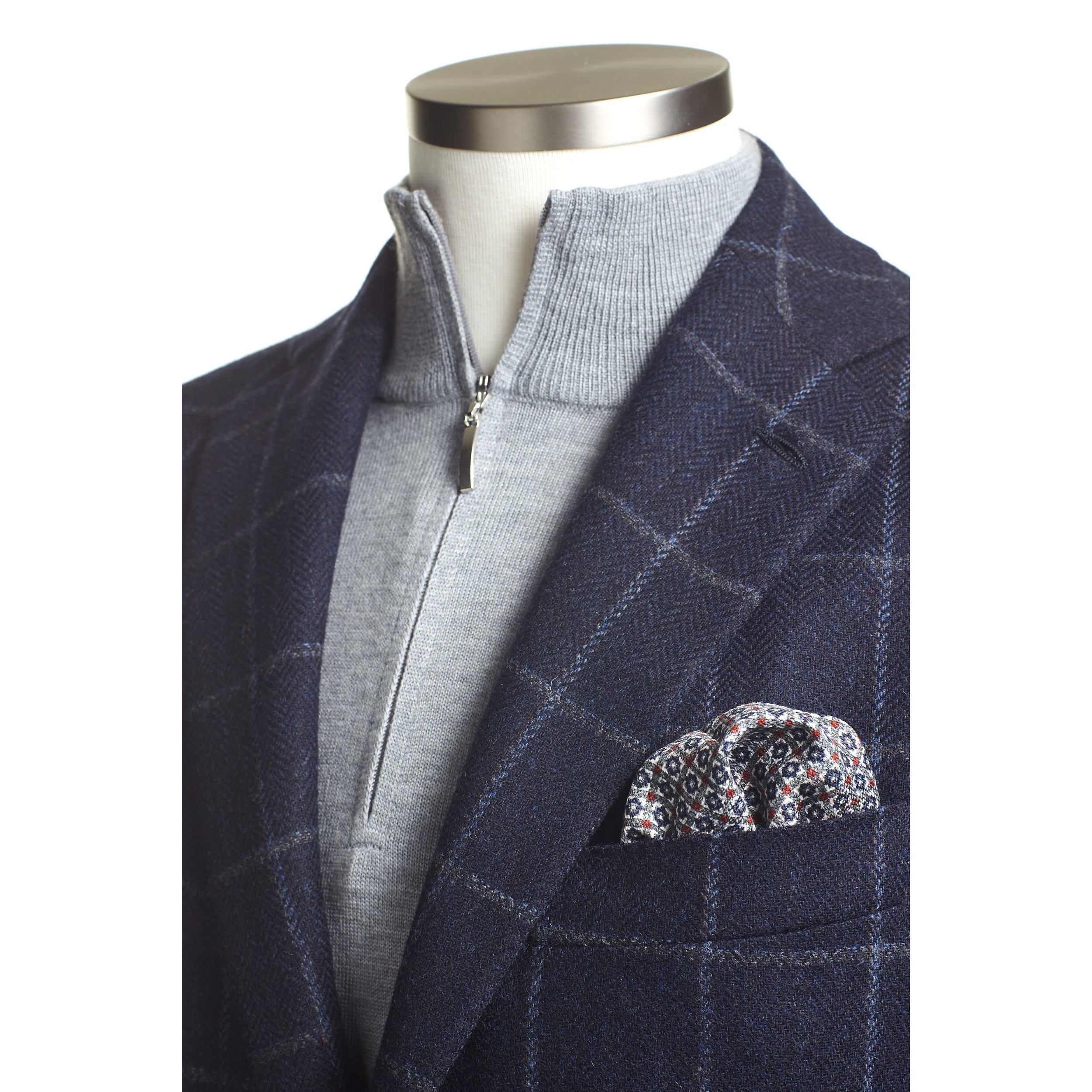 Belvest Jacket-in-the-Box Sport Coat in Navy Windowpane — Uomo San  Francisco | Luxury European Menswear