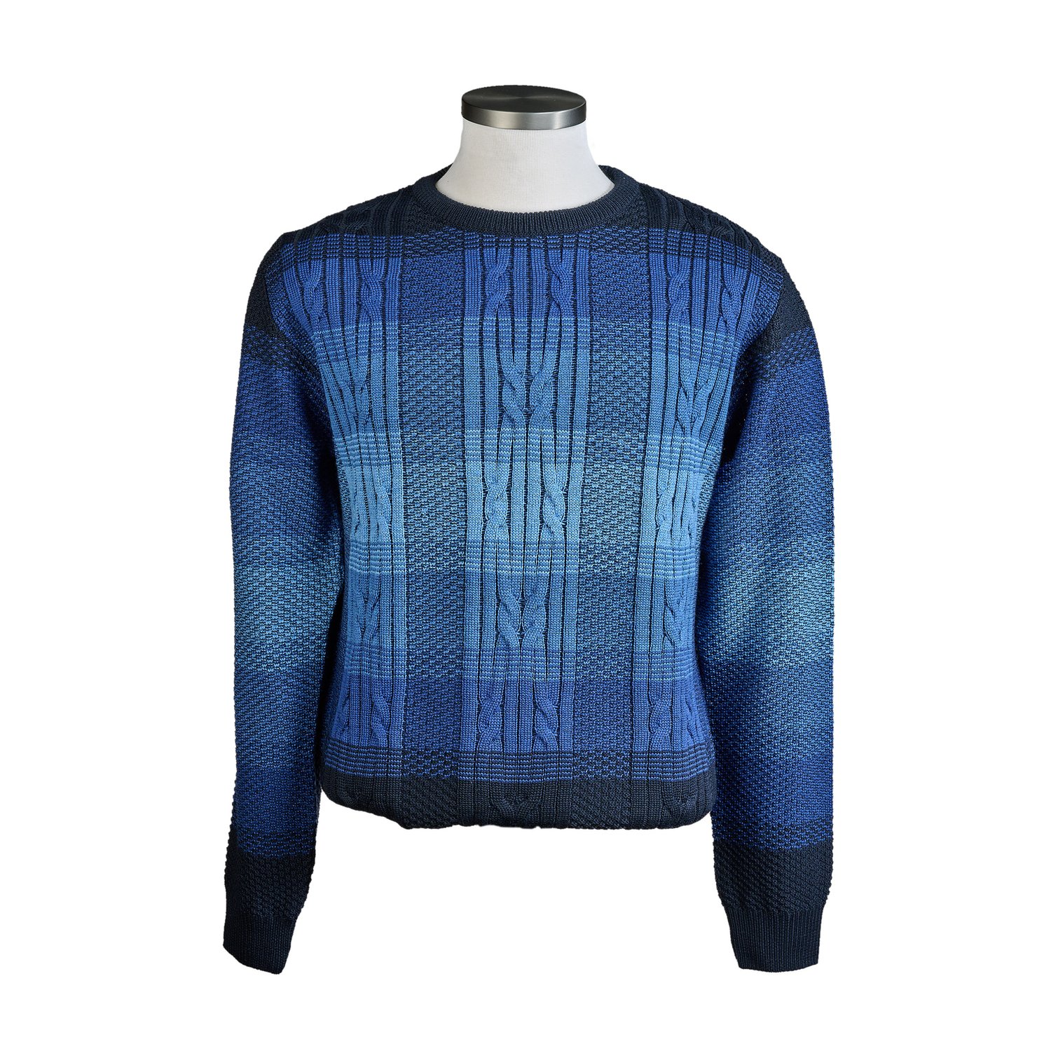 Montechiaro Crew Neck Sweater in Blue — Uomo San Francisco