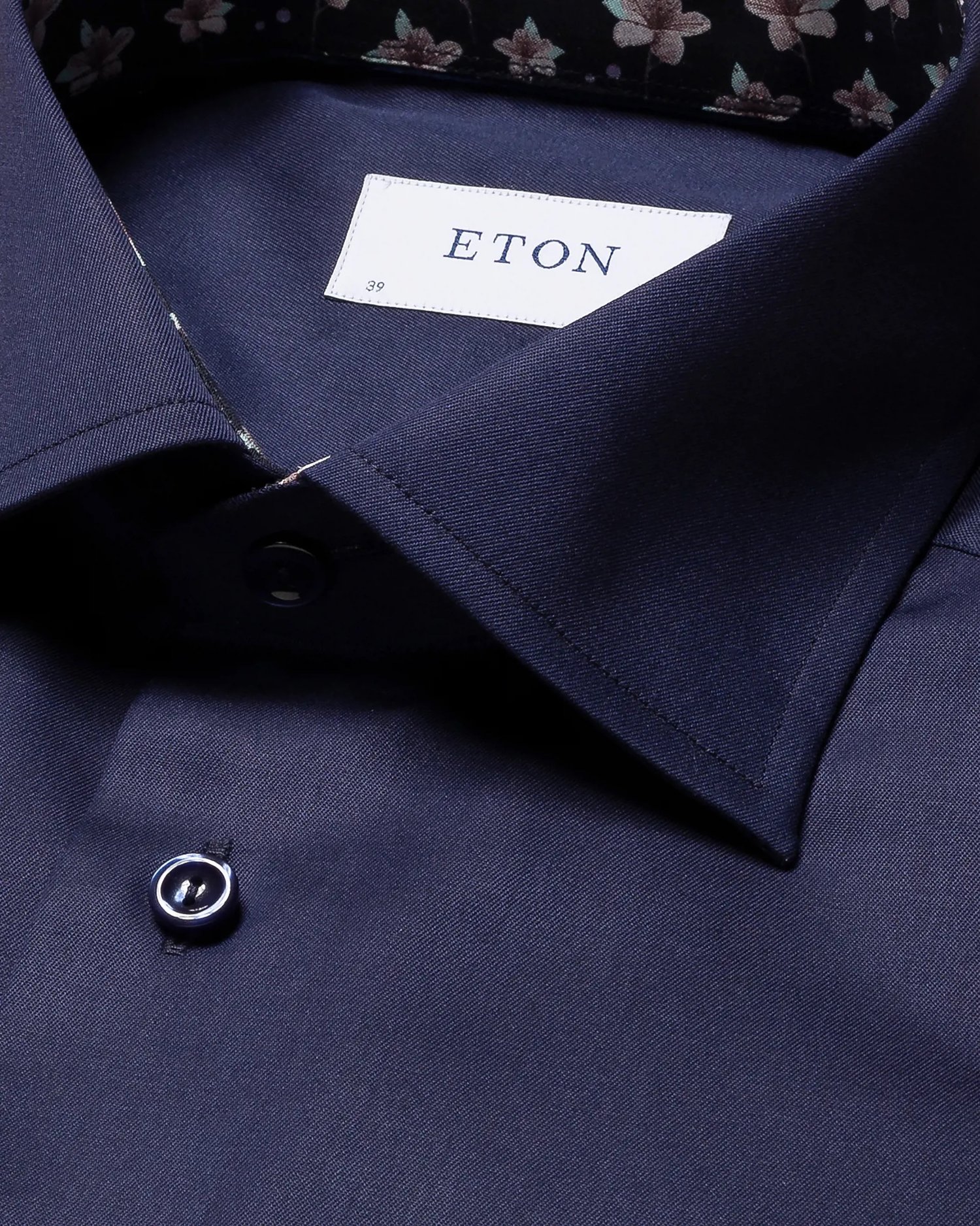 Mooie vrouw dichtheid Treble Eton Navy Signature Twill Shirt - Floral Contrast Details In Slim Fit —  Uomo San Francisco | Luxury European Menswear