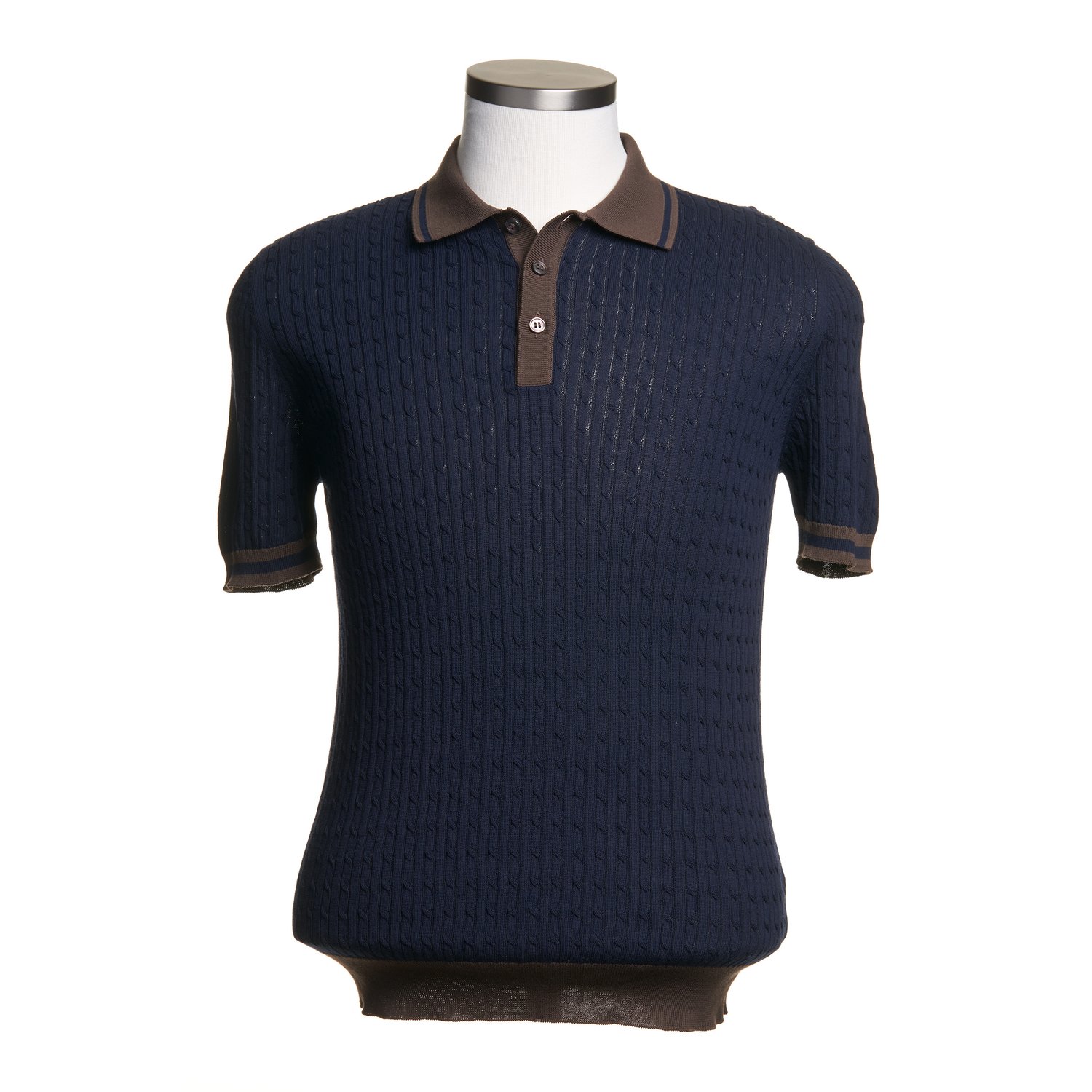 knit polo shirt