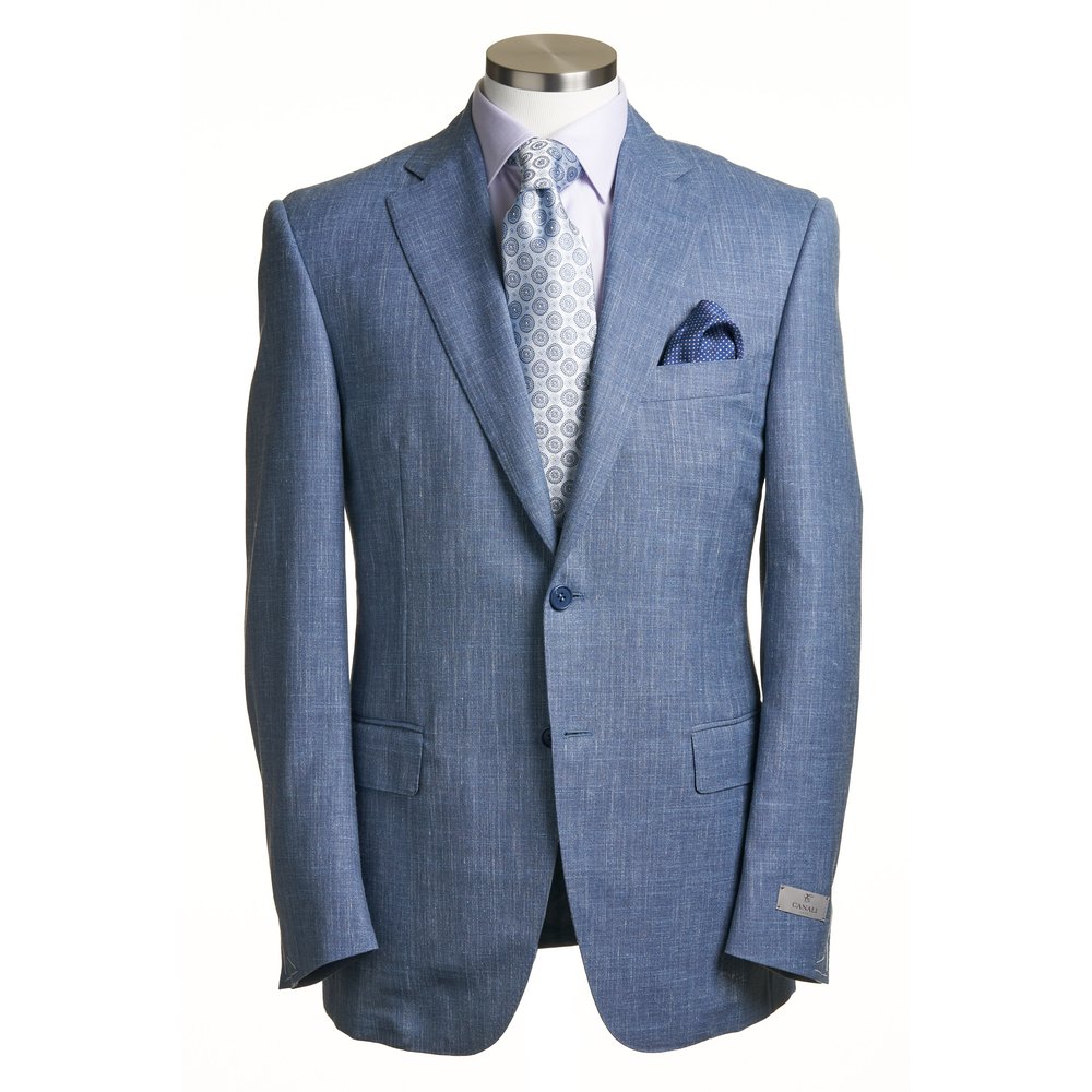 Canali Impeccable Wool Bomber Jacket in Blue — Uomo San Francisco