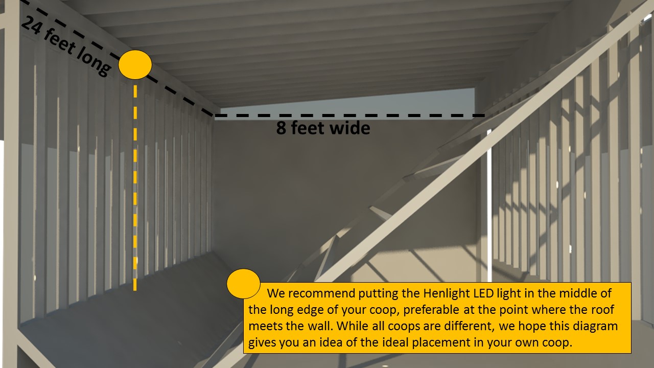 Henlight Lighting System recommended placement-- click to enlarge image