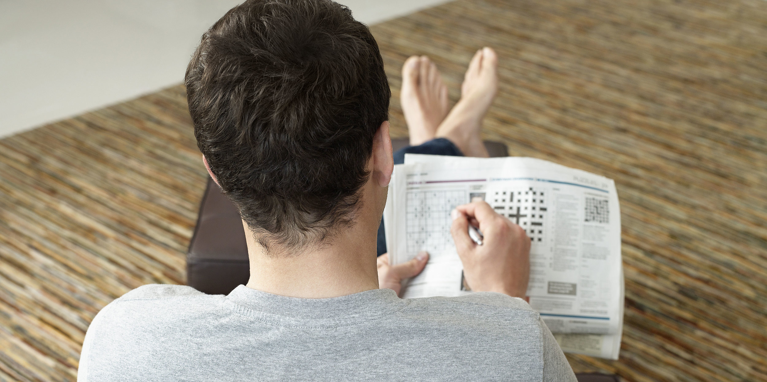 The print ad seems like a normal crossword puzzle at first.