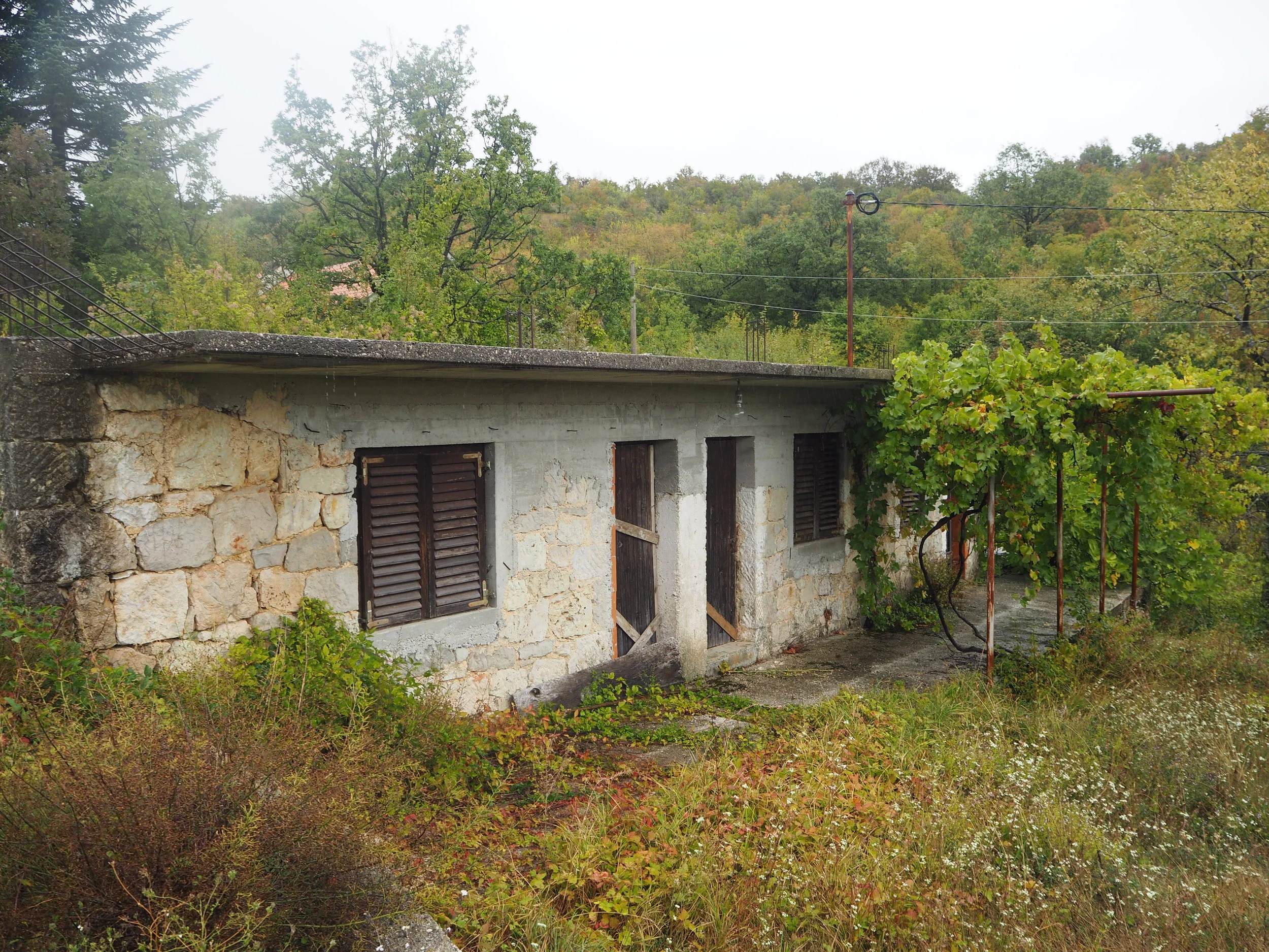 The stone cottage where my dad grew up in Hercegovina