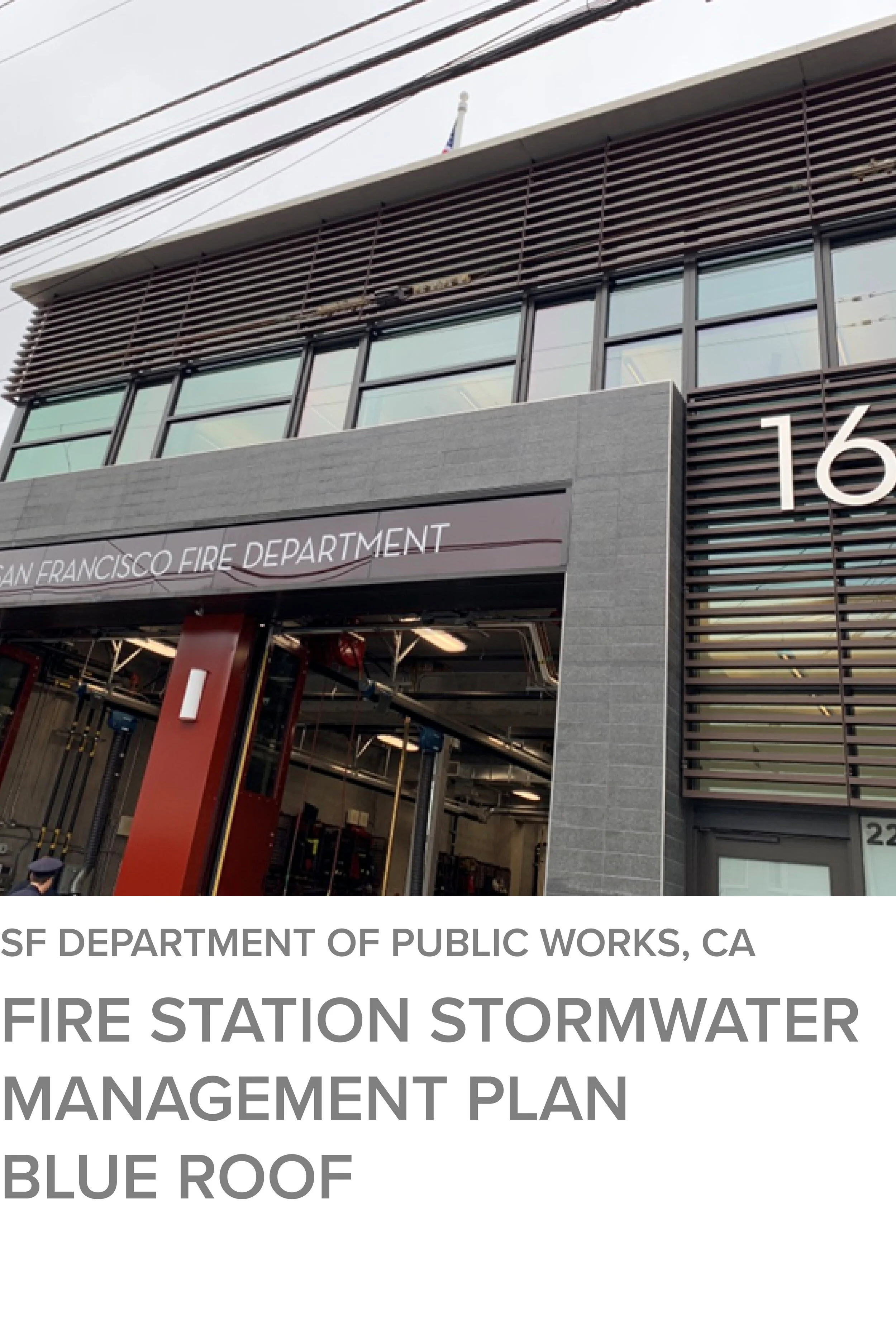 Fire Station Stormwater Management Plan and Blue Roof